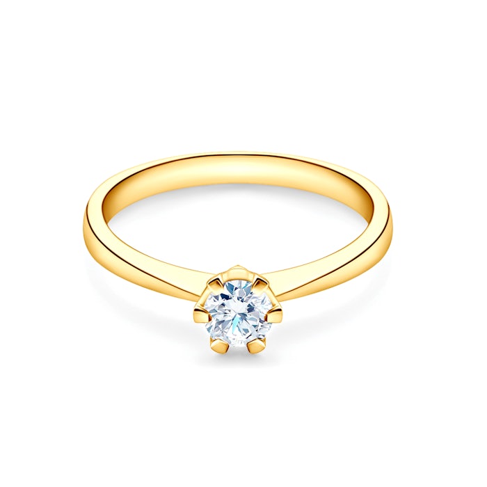 Solitaire Engagement Ring: gold, diamond