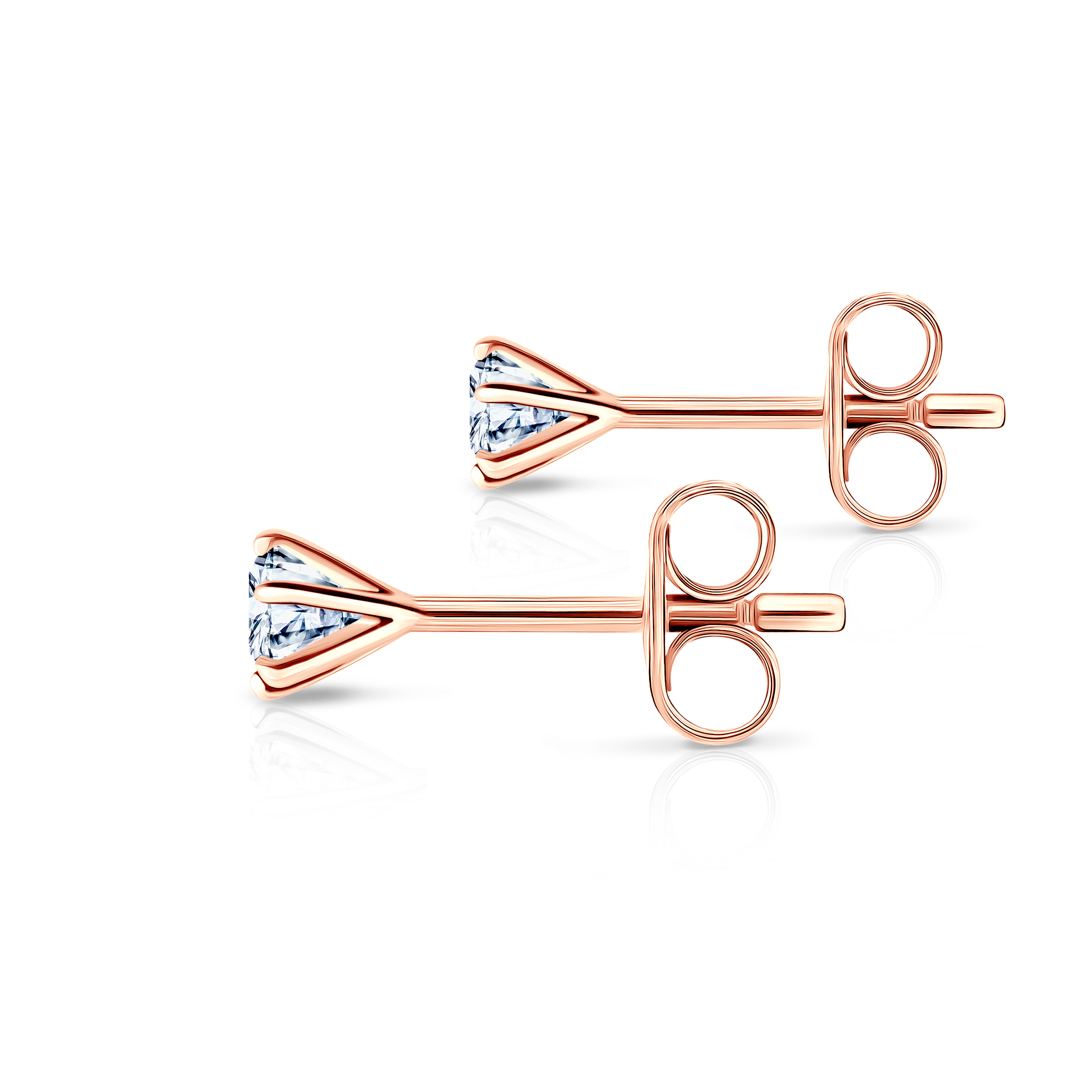 Kolczyki SAVICKI: różowe złoto, diamenty - 3