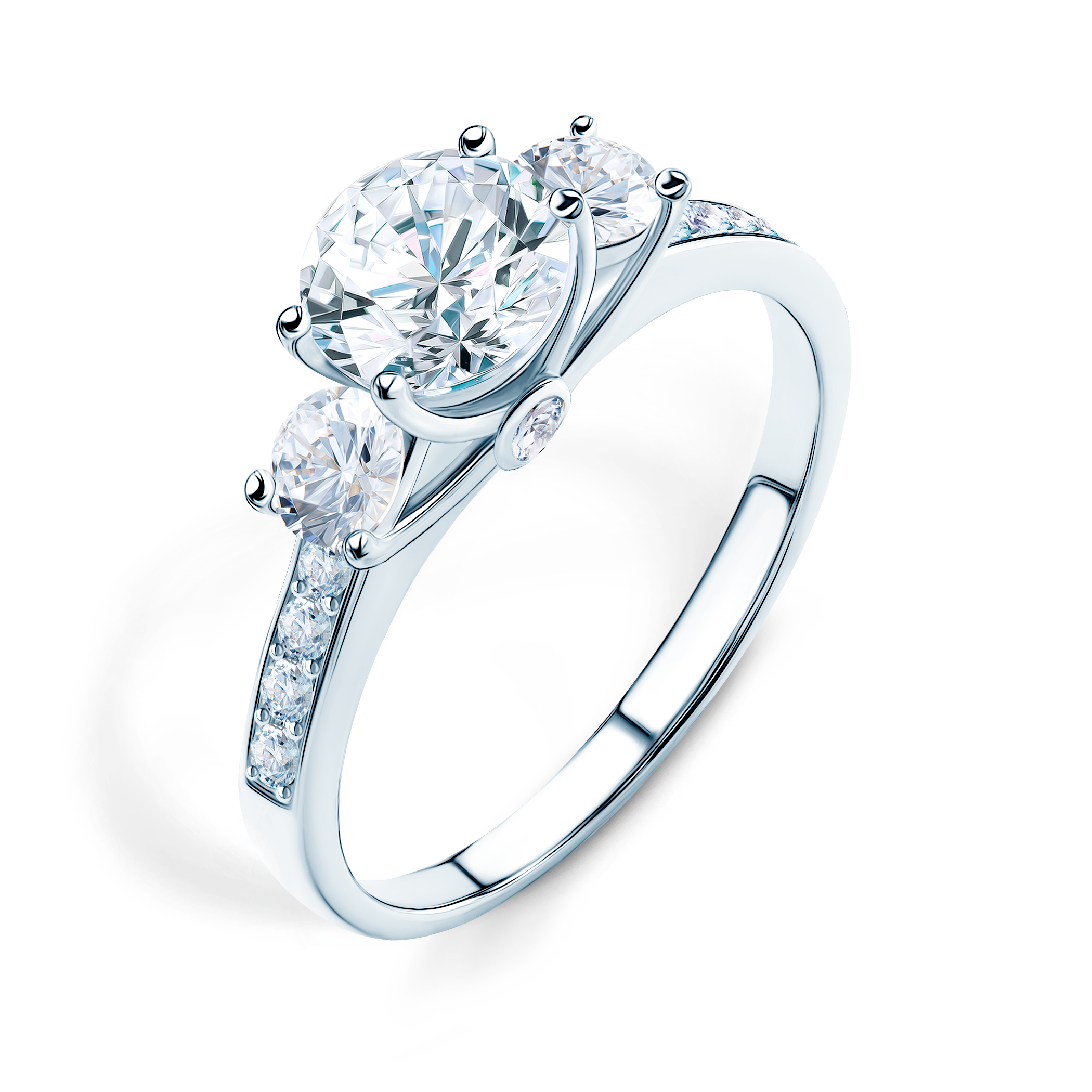 Pierścionek zaręczynowy Dream: białe złoto, diamenty