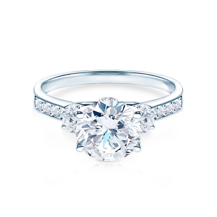 Pierścionek zaręczynowy Dream: białe złoto, diamenty