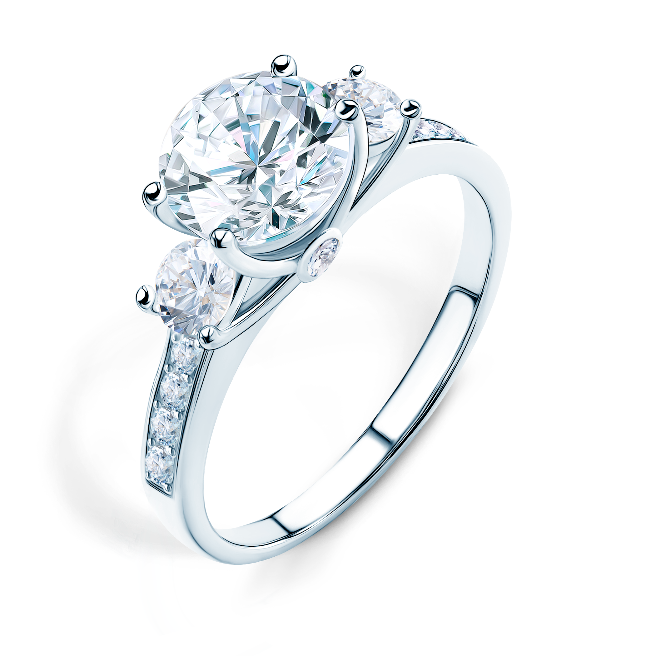 Verlobungsring Dream: Weißgold, Diamanten