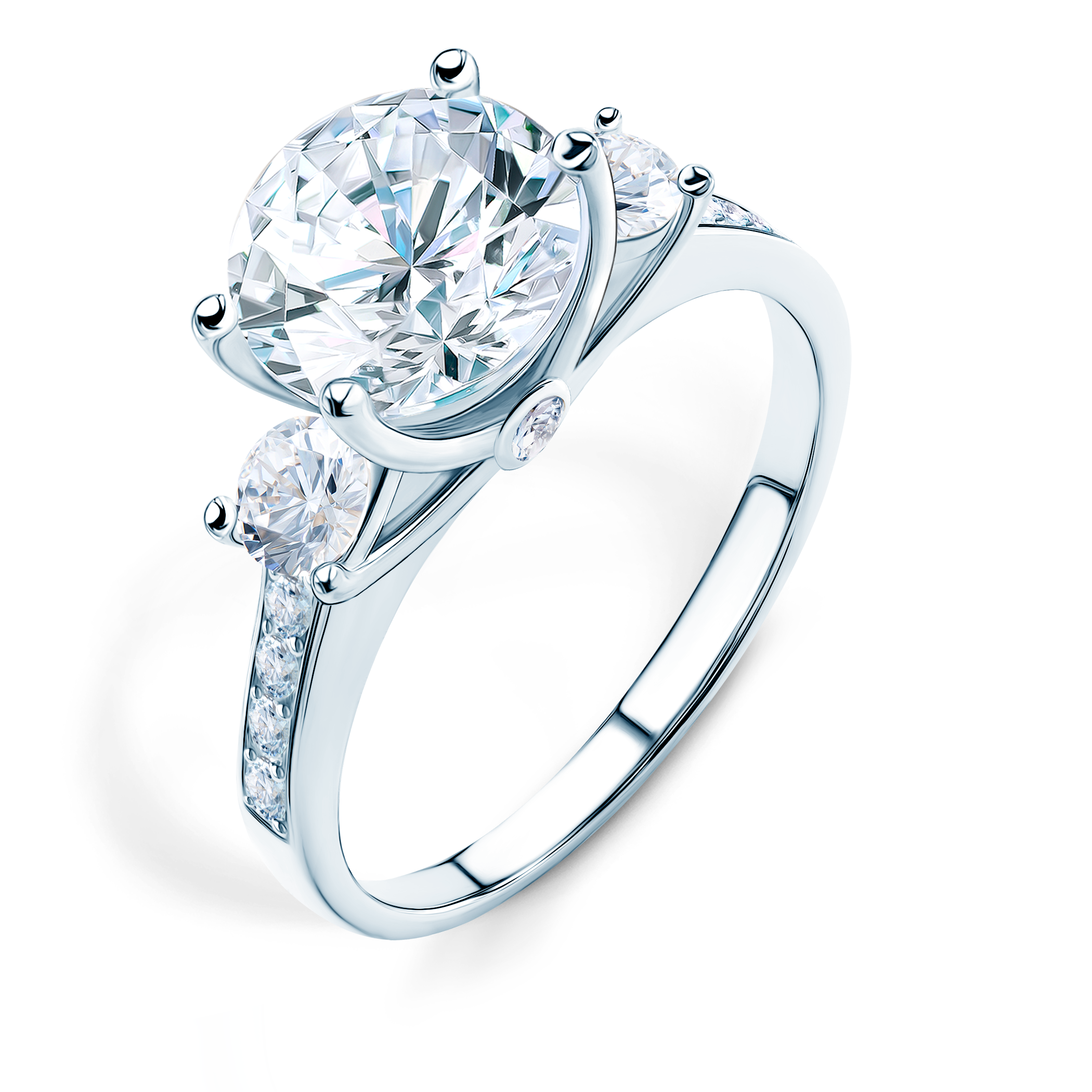 Pierścionek zaręczynowy Dream: białe złoto, diamenty