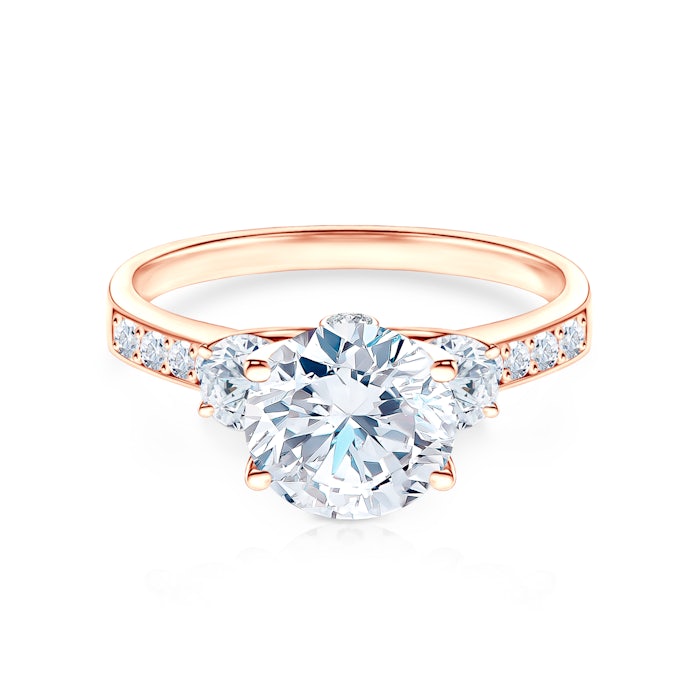 Pierścionek zaręczynowy Dream: różowe złoto, diamenty