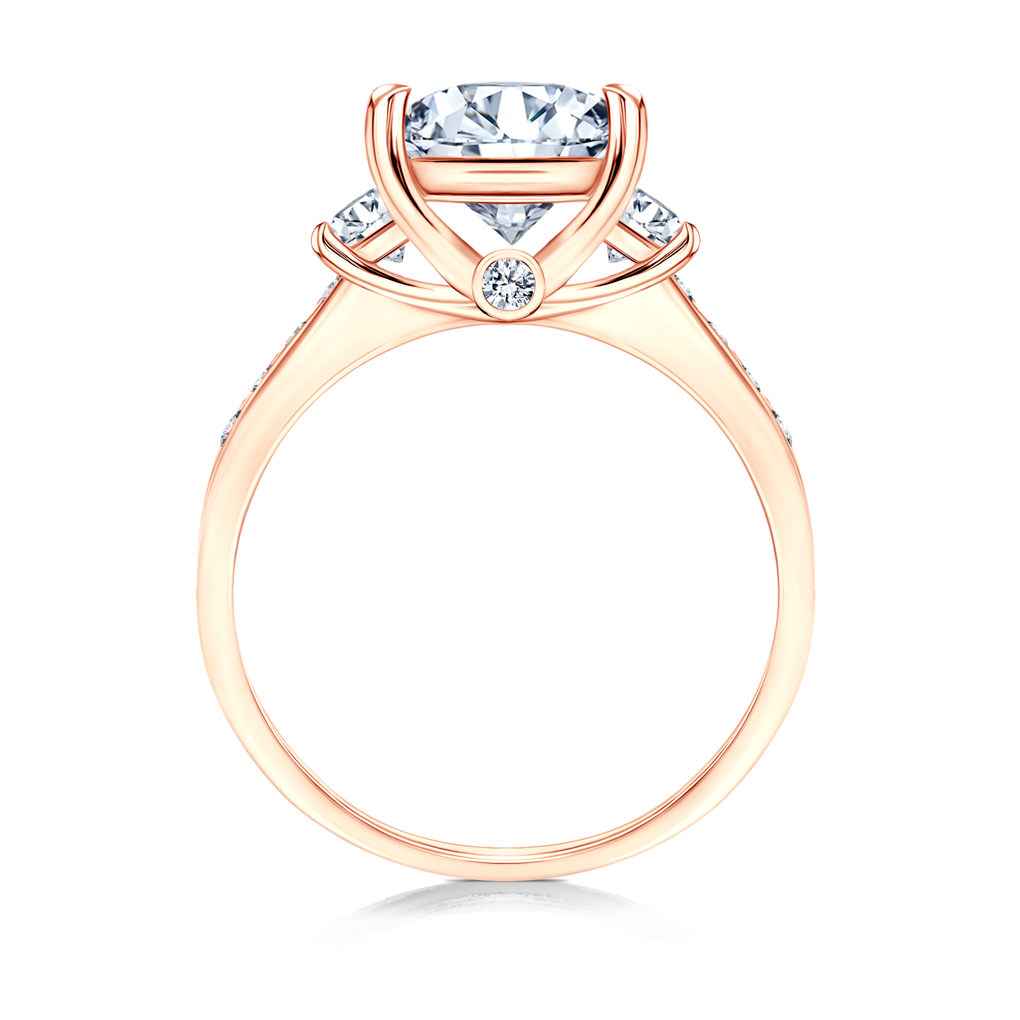 Verlobungsring Dream: Roségold, Diamanten