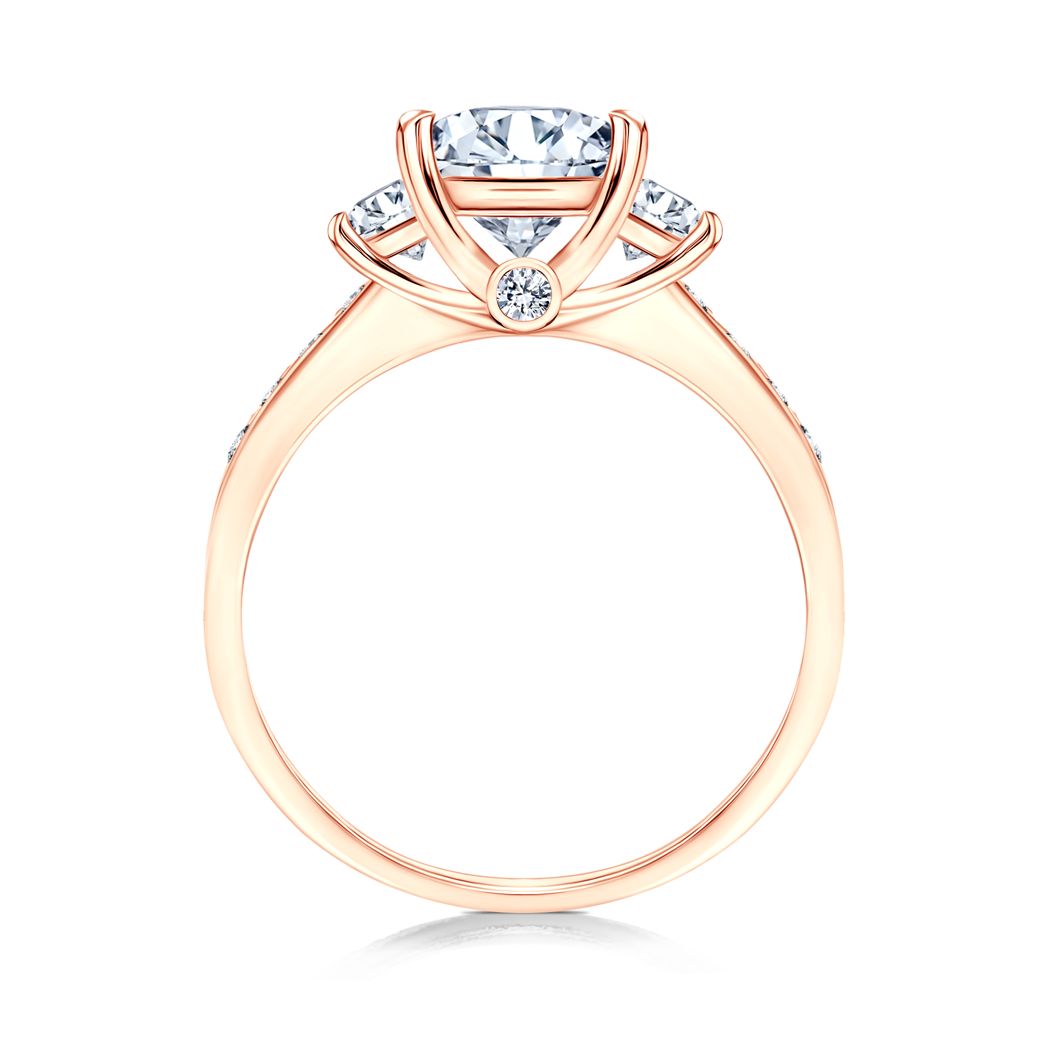 Pierścionek zaręczynowy Dream: różowe złoto, diamenty