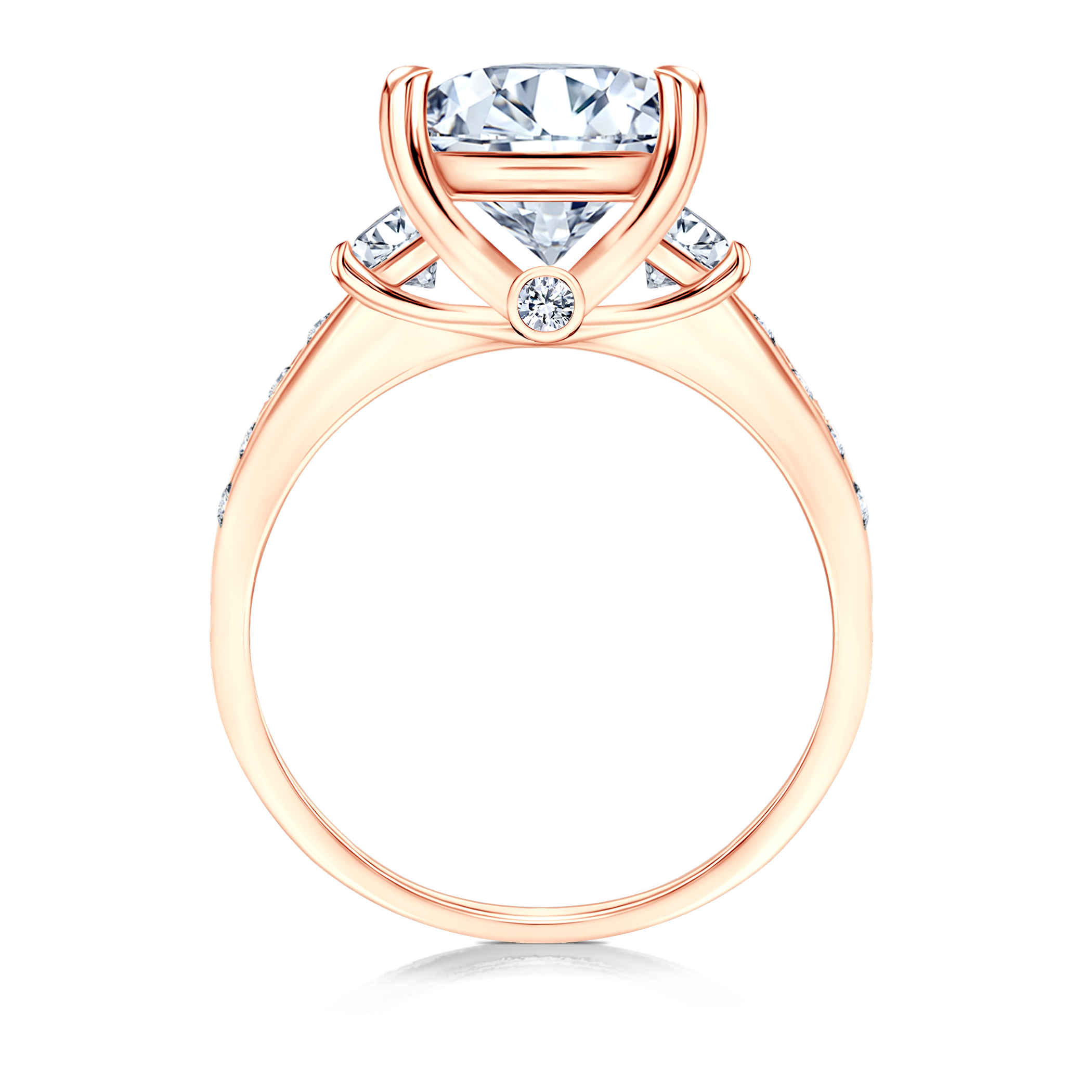 Pierścionek zaręczynowy Dream: różowe złoto, diamenty