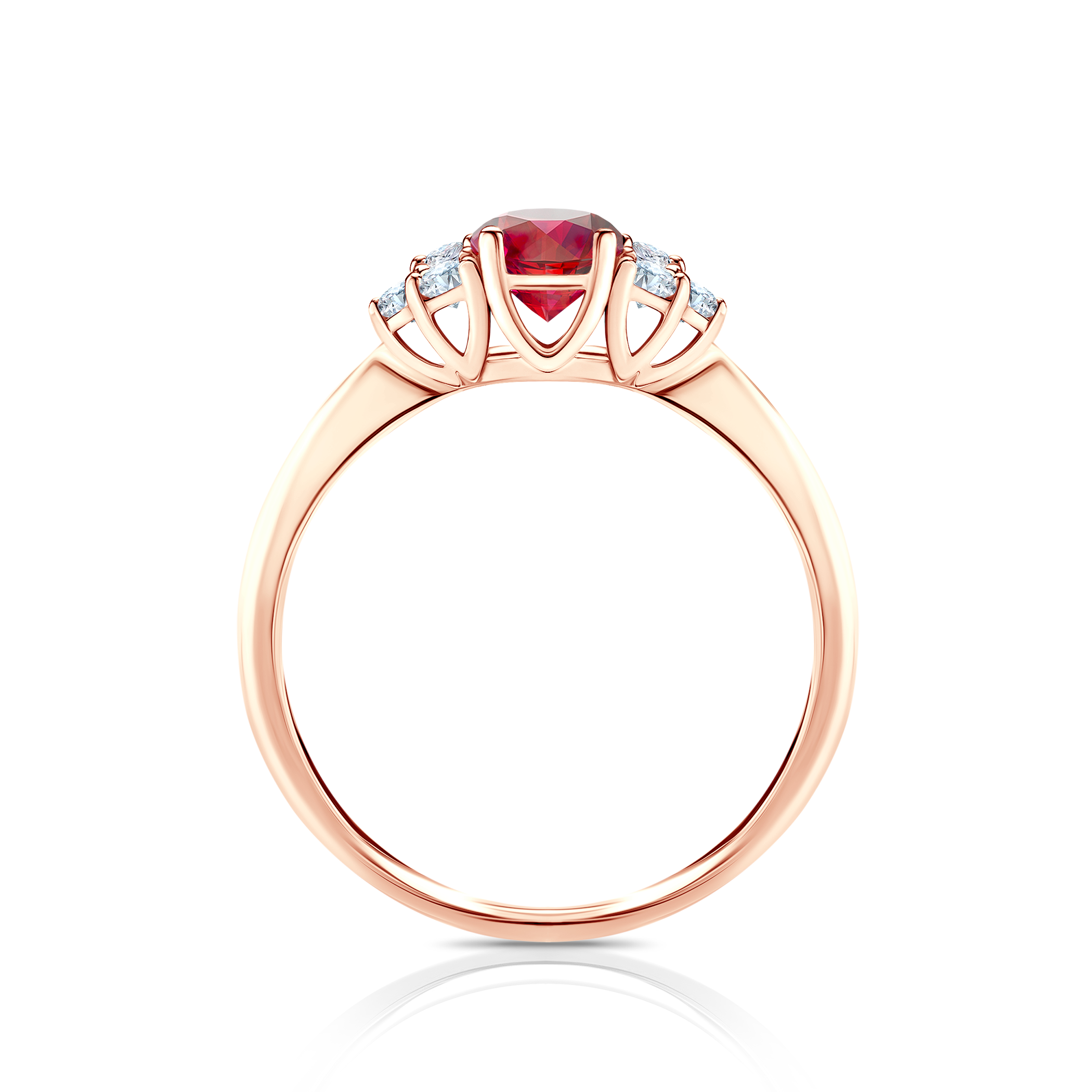 Verlobungsring Fairytale: Roségold, Rubin