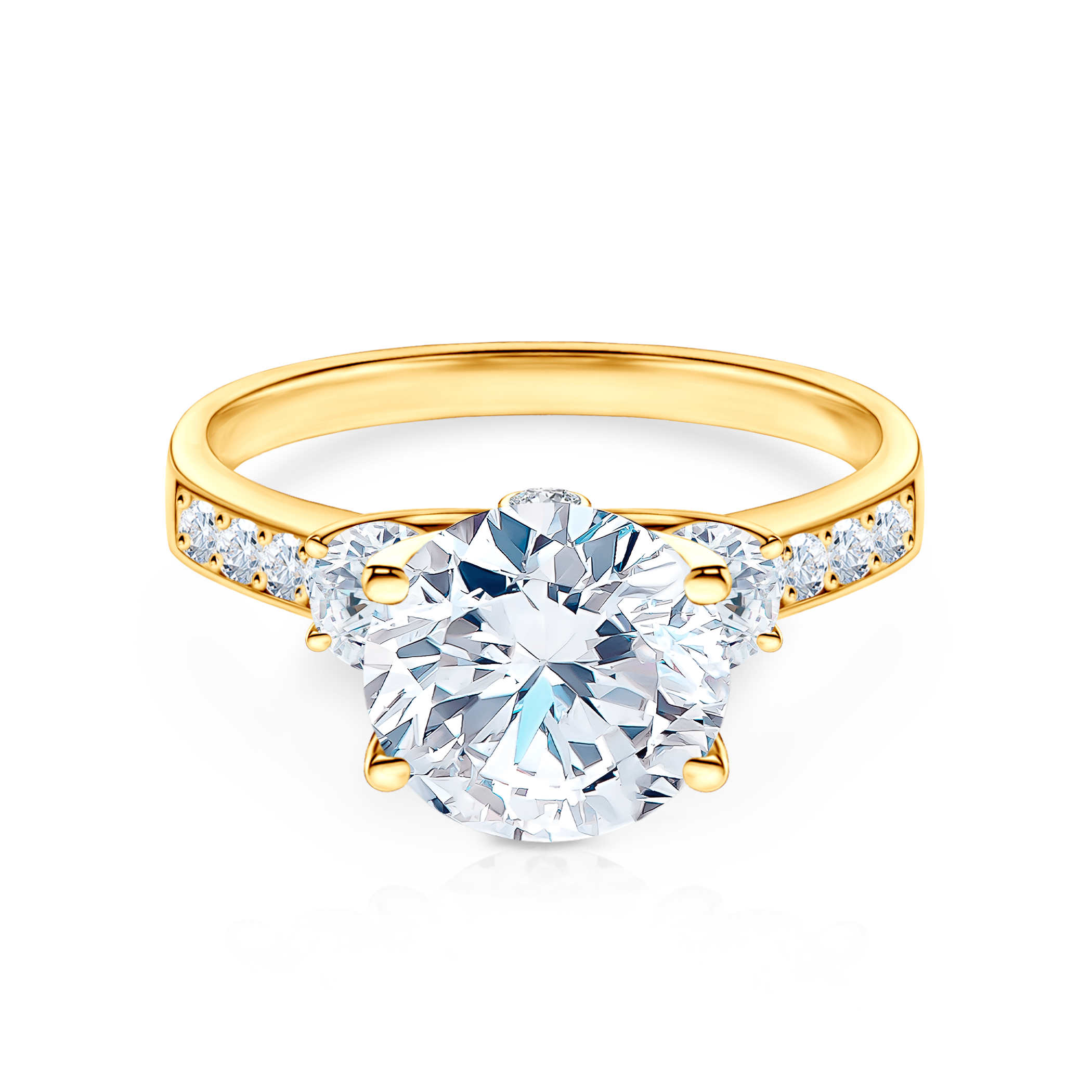 Zásnubný prsteň Dream: žlté zlato, diamant