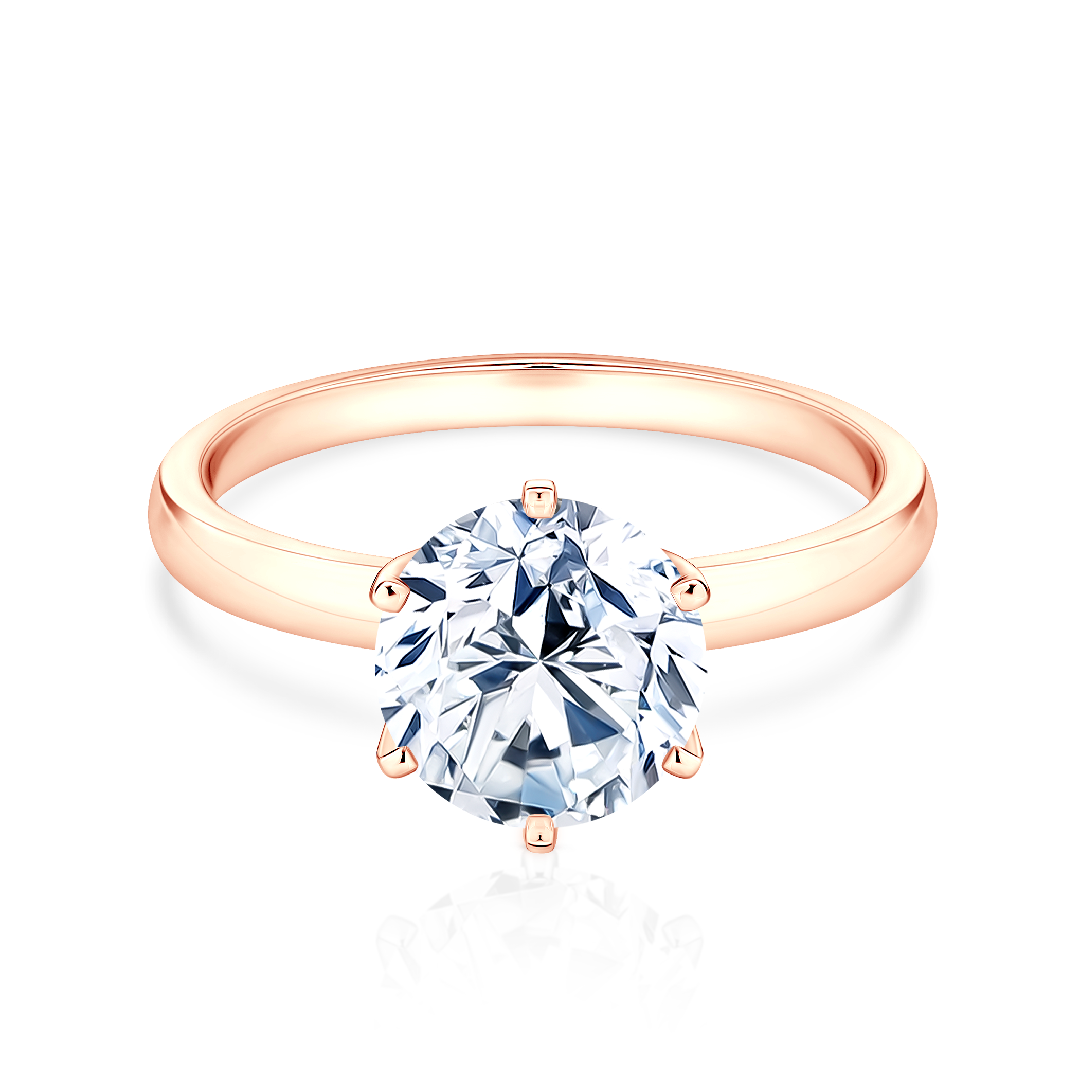 Pierścionek zaręczynowy SAVICKI: różowe złoto, diament