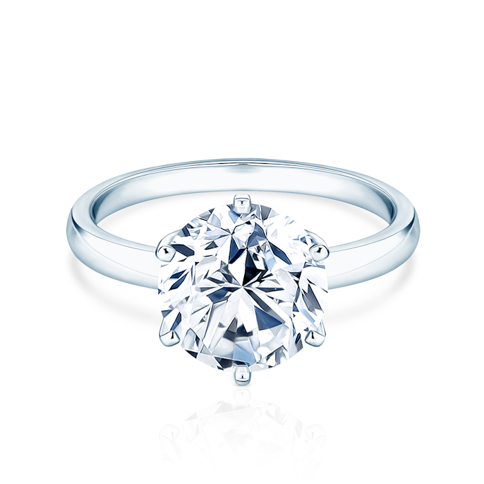 Zásnubní prsten SAVICKI: bílé zlato, diamant