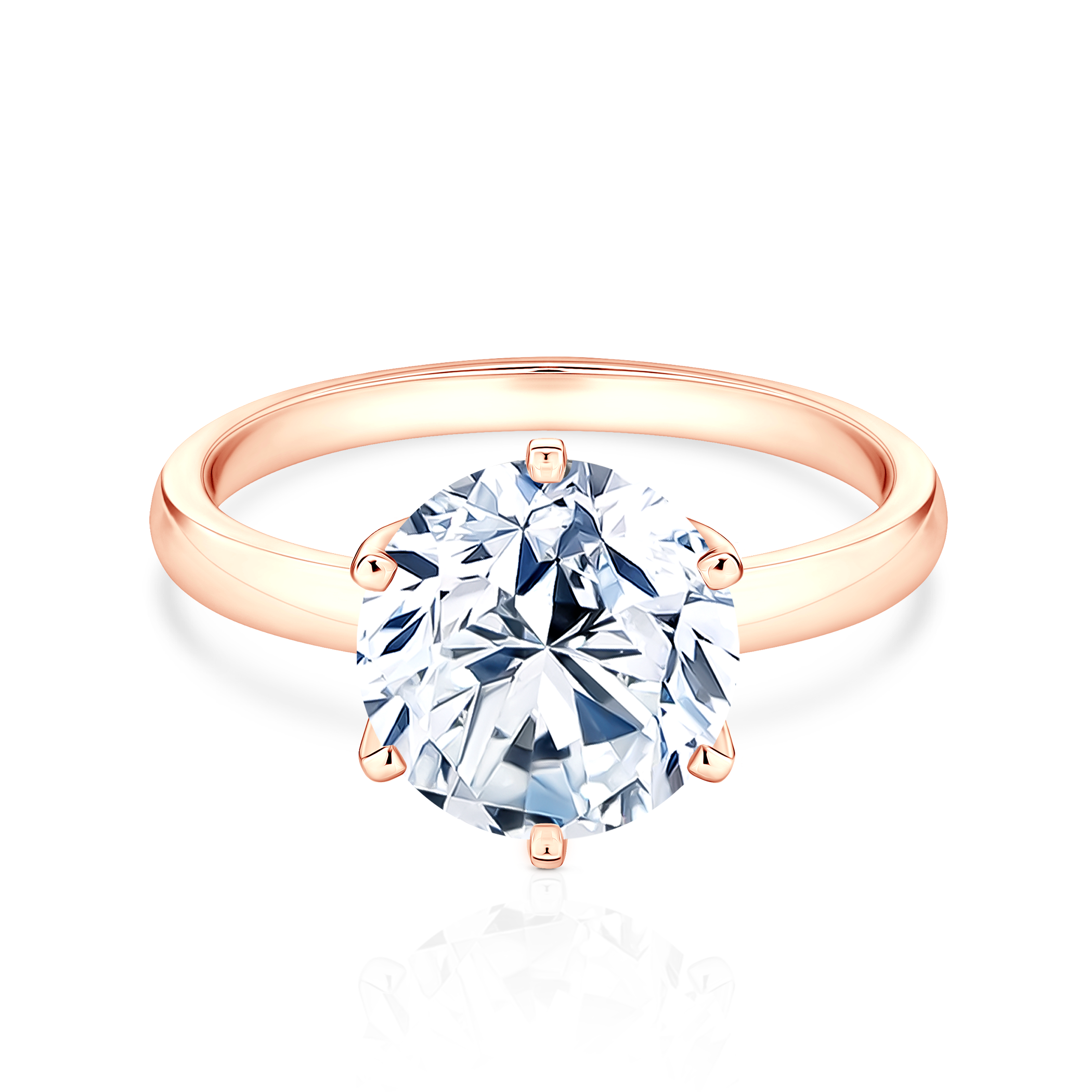 Zásnubní prsten SAVICKI: růžové zlato, diamant