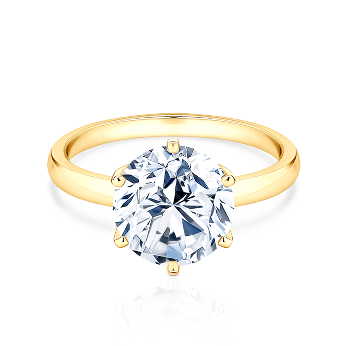 Zásnubní prsten SAVICKI: žluté zlato, diamant