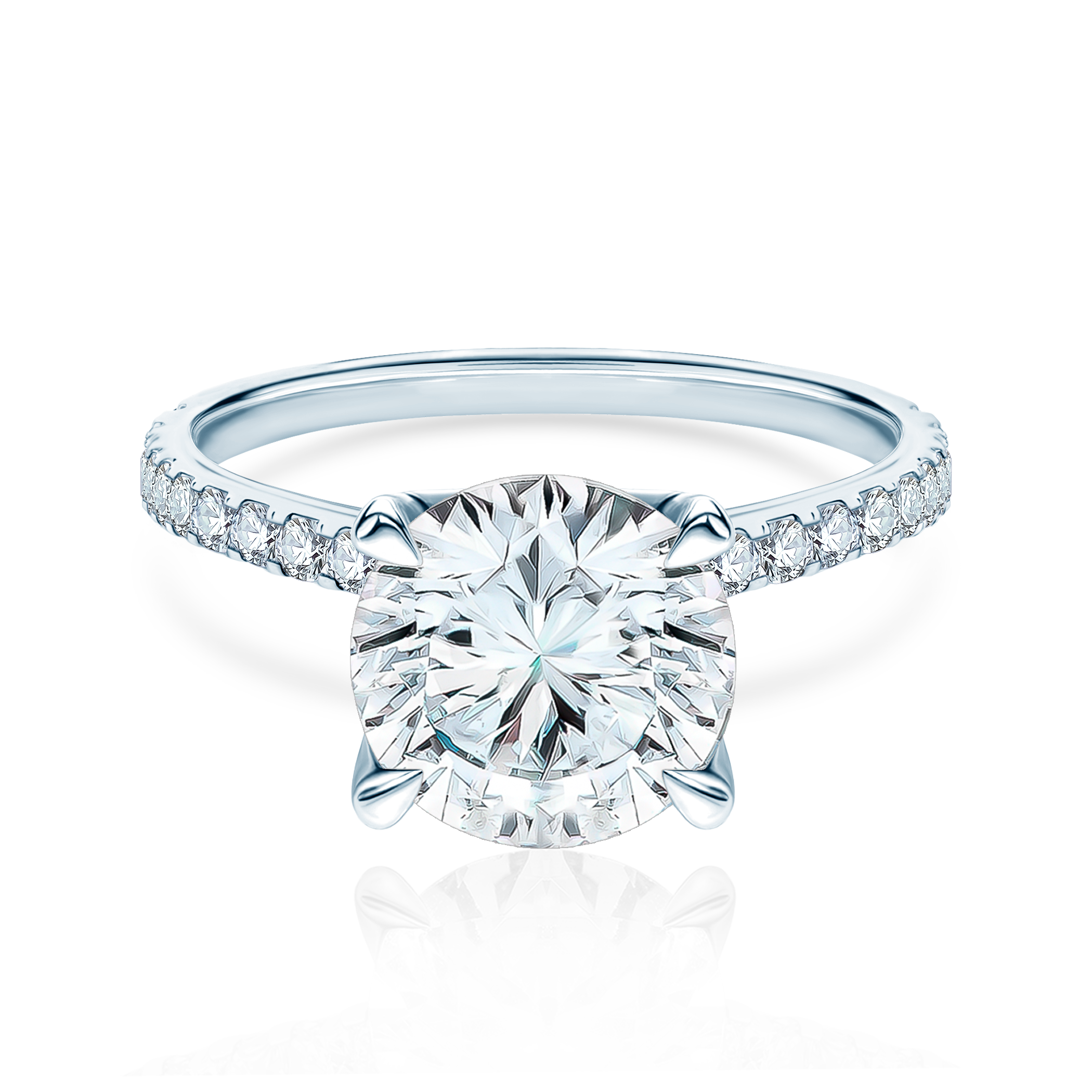 Pierścionek zaręczynowy Share Your Love: białe złoto, diamenty