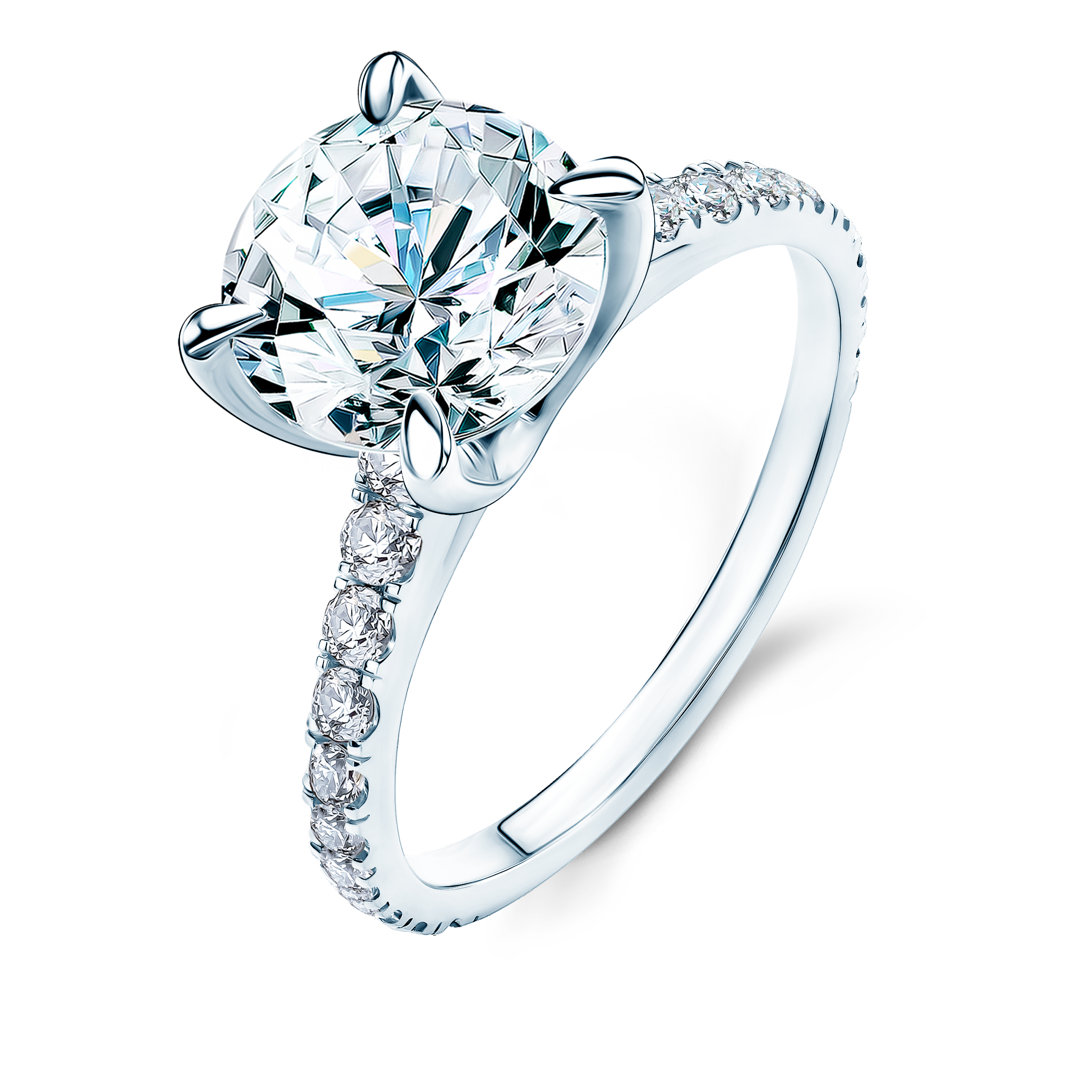 Pierścionek zaręczynowy Share Your Love: białe złoto, diamenty