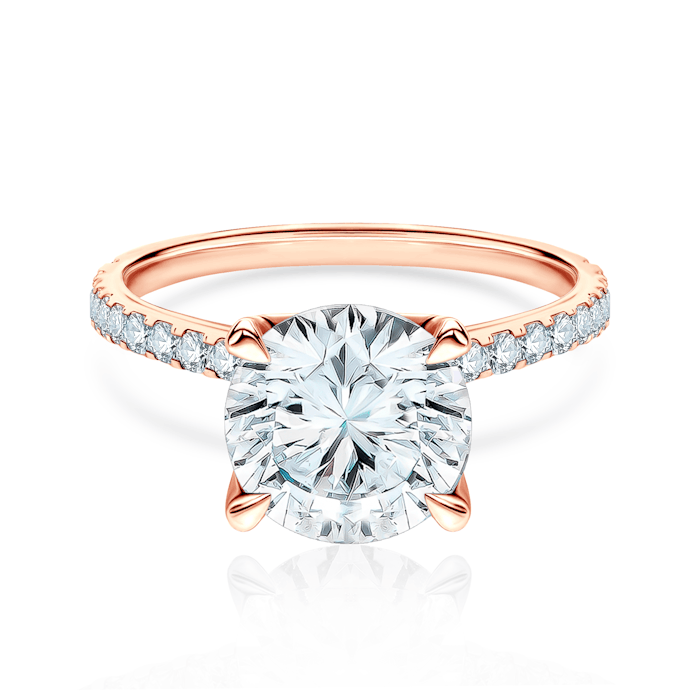 Pierścionek zaręczynowy Share Your Love: różowe złoto, diamenty