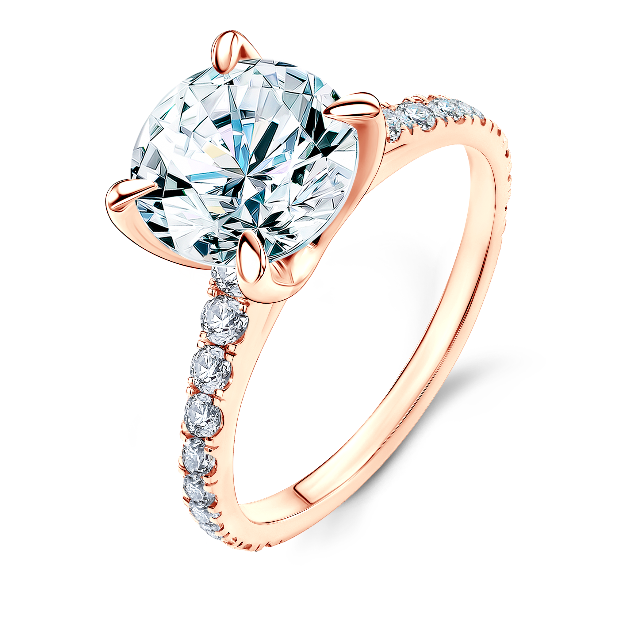 KAGEROU / Light Pink・Matte Silver rim JT Pierścionek zaręczynowy Share Your Love: różowe złoto