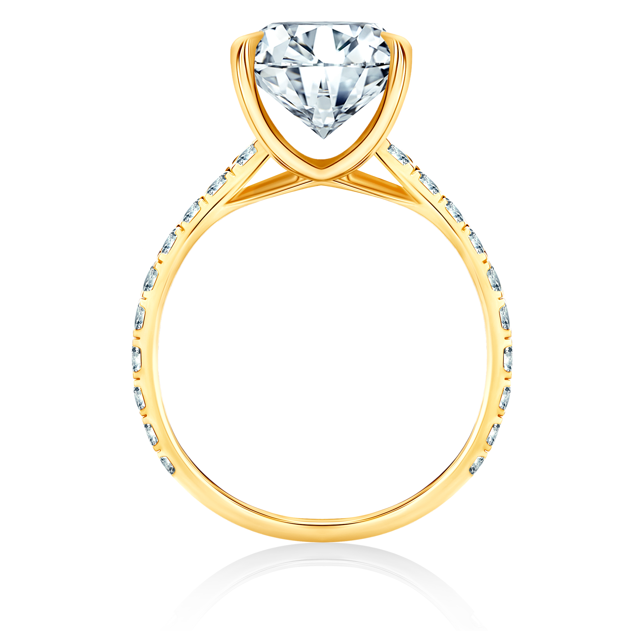 Pierścionek zaręczynowy Share Your Love: złoty, diamenty