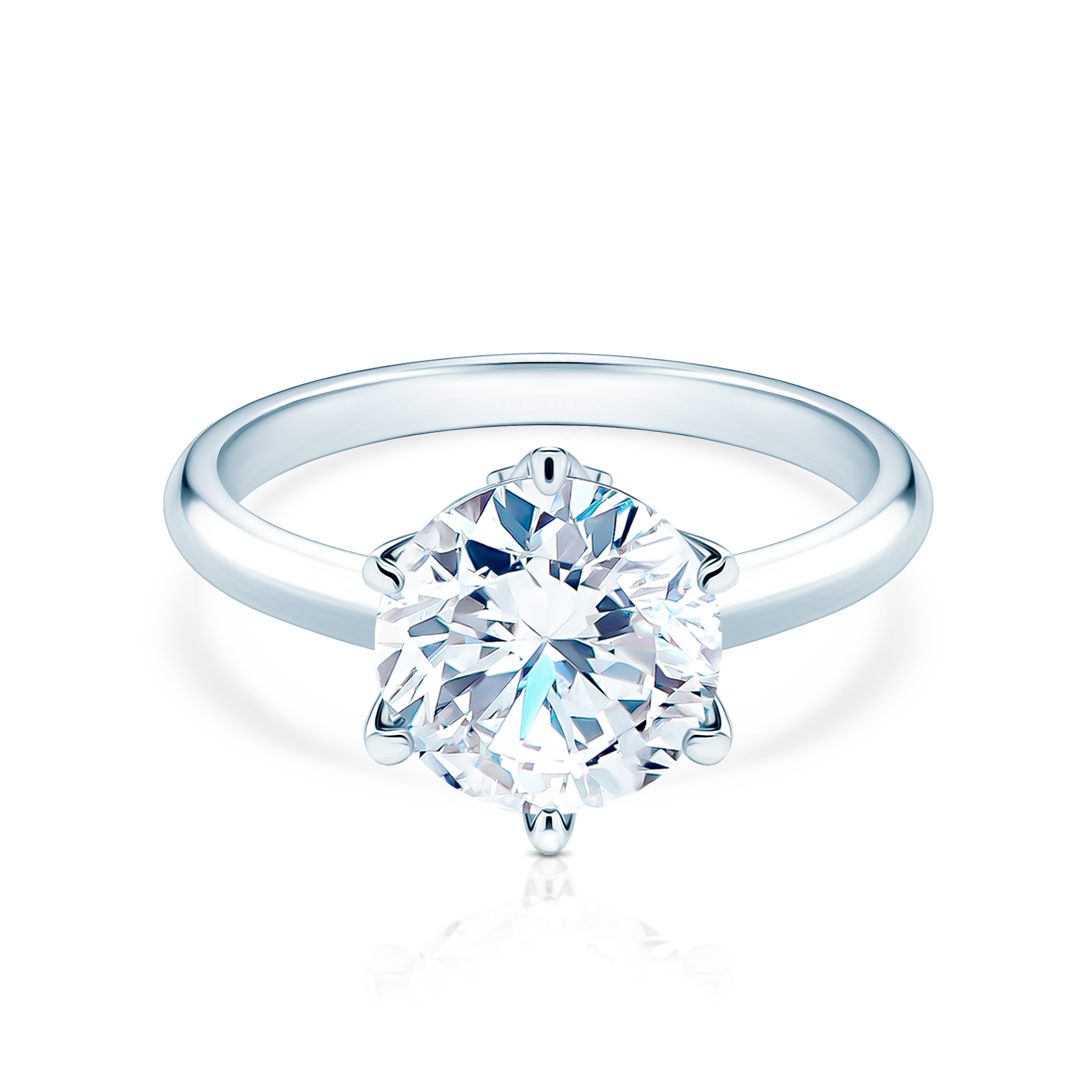 Pierścionek zaręczynowy The Journey: białe złoto, diament