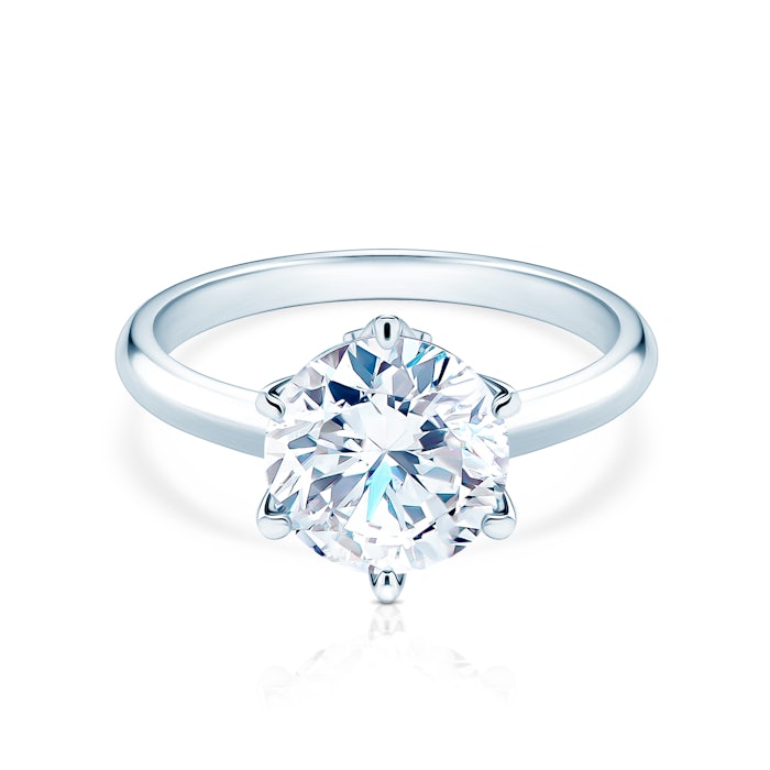 Zásnubný prsteň The Journey: biele zlato, diamant