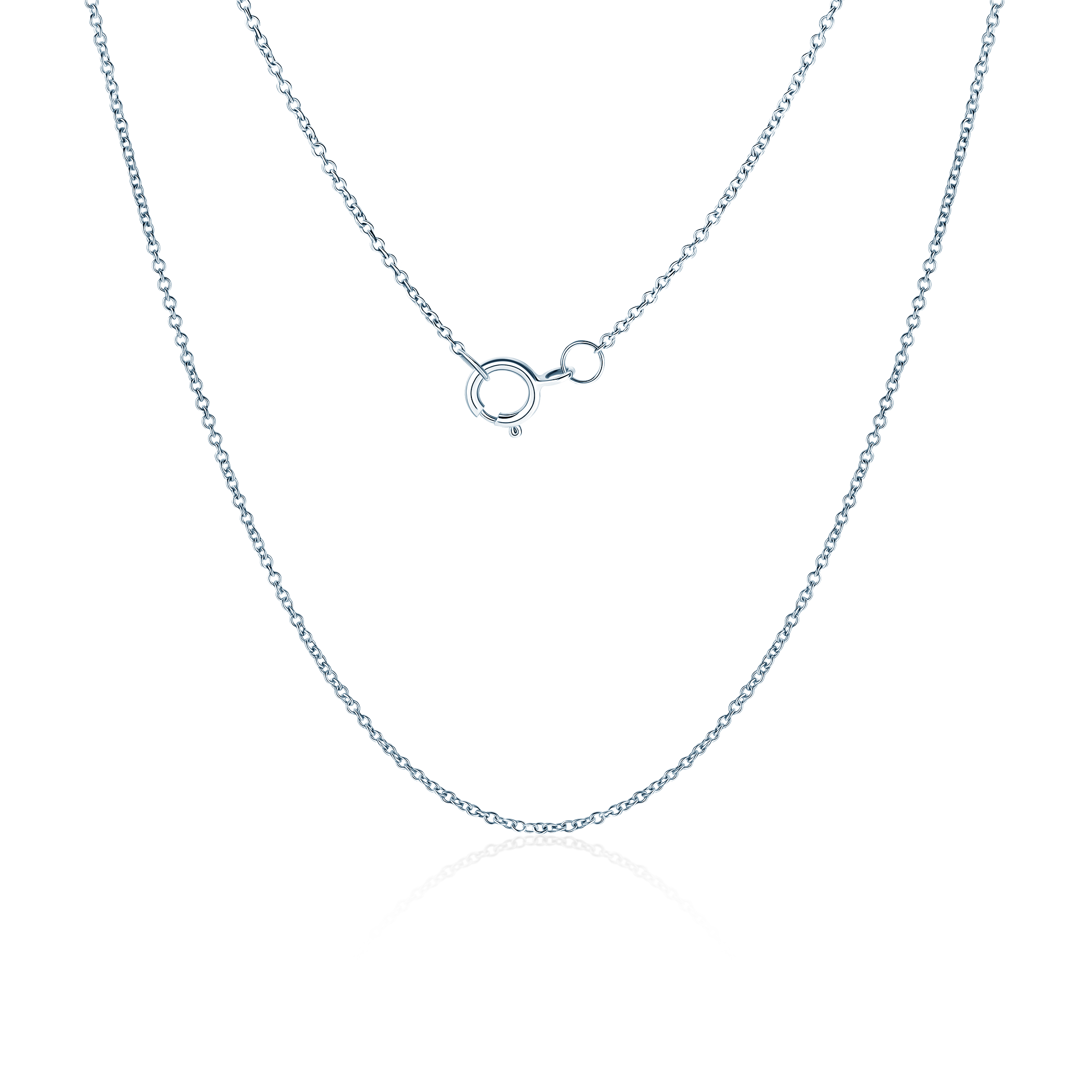 Łańcuszek Savicki: białe złoto 585, rolo