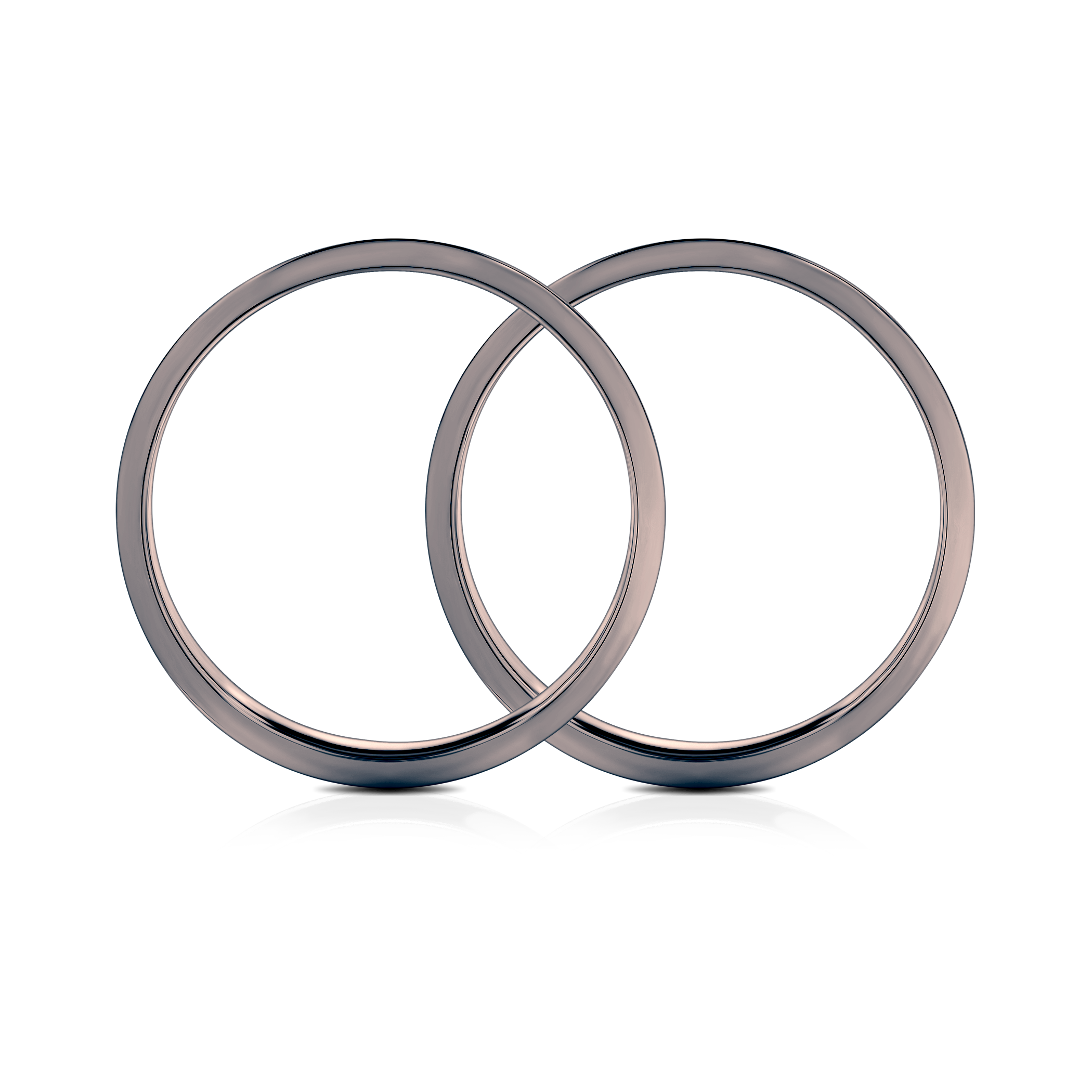 Obrączki partnerskie Sign of Love®: czarne złoto, płaskie 4mm