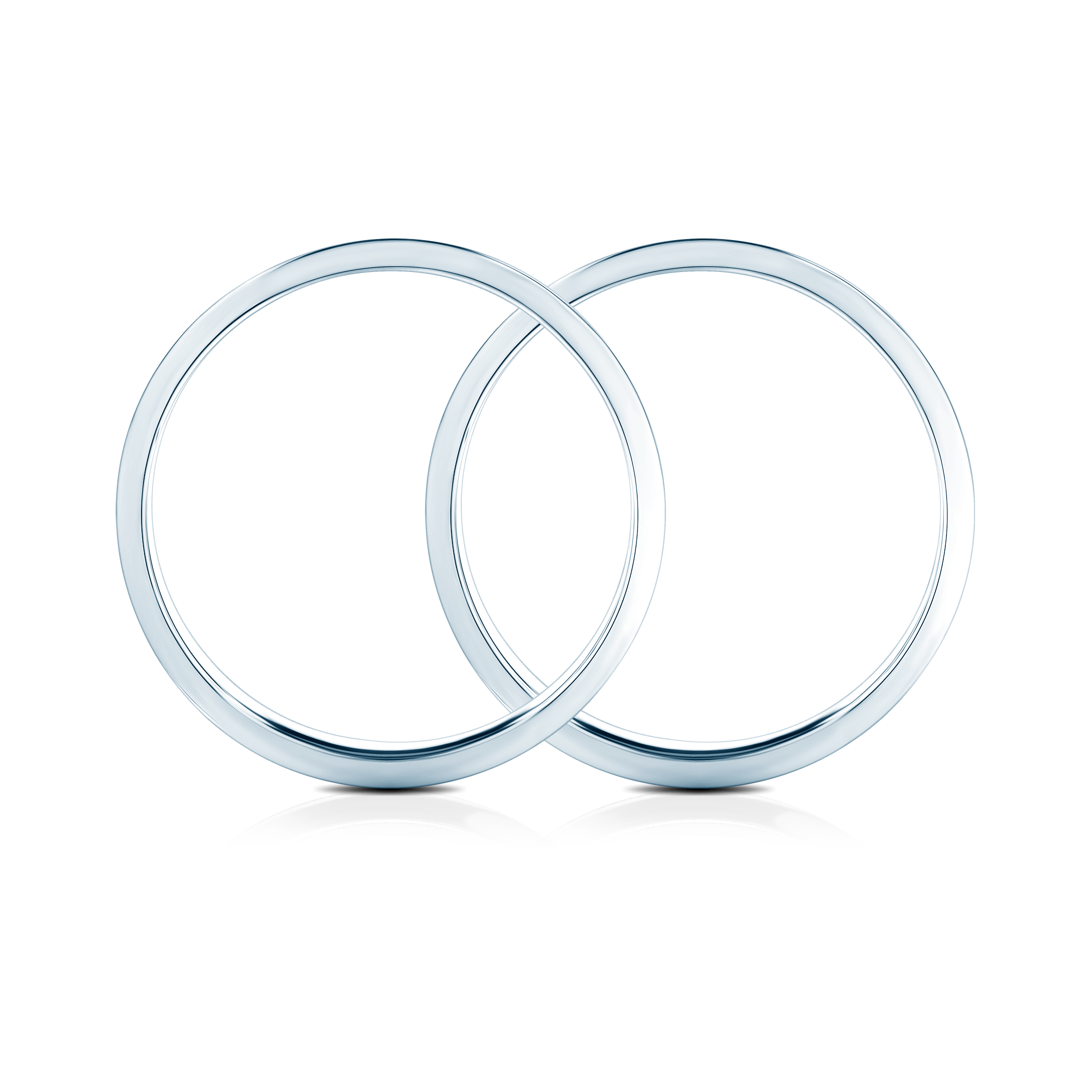 Obrączki partnerskie Sign of Love®: białe złoto, diamenty, płaskie 4mm