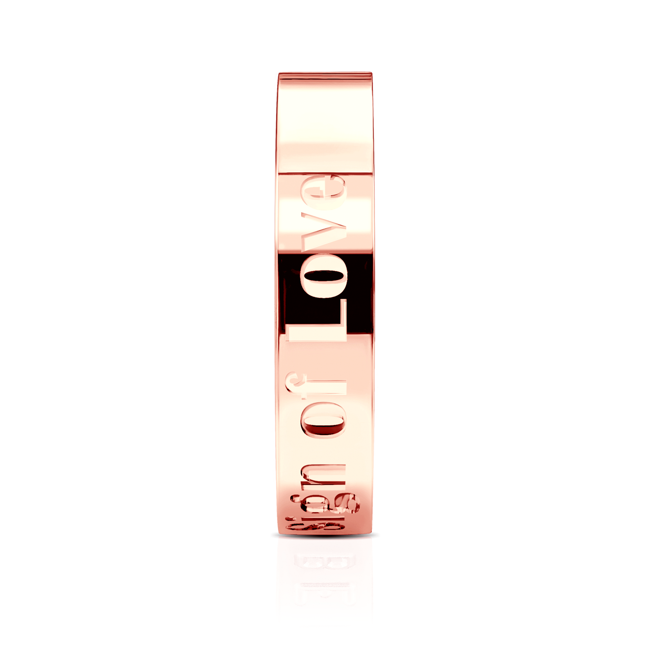 Partnerring Sign of Love®: Roségold, flach, 4 mm