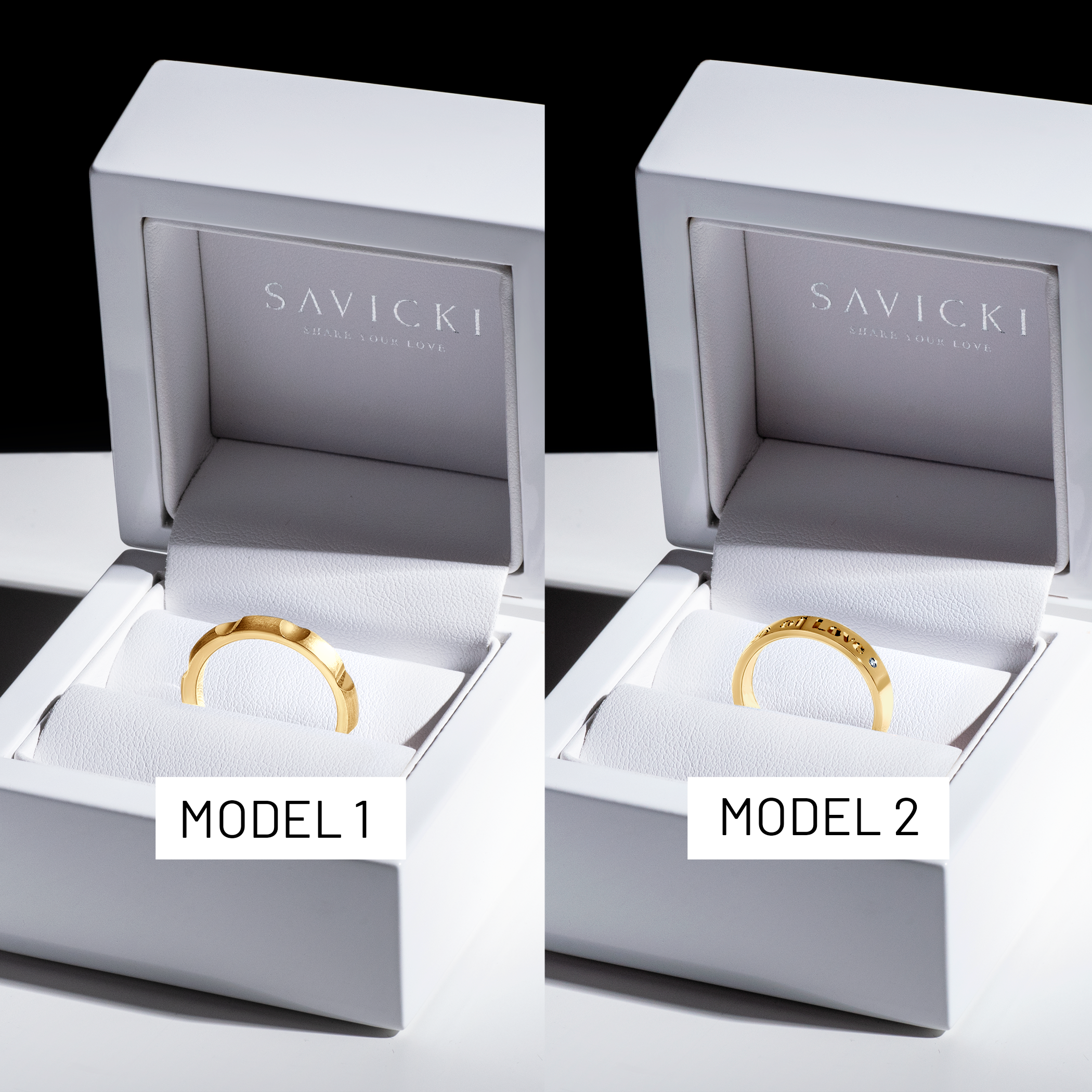 Partnerringe Sign of Love®: Gold, Diamant, halbrund 3,5 mm und flach 4 mm