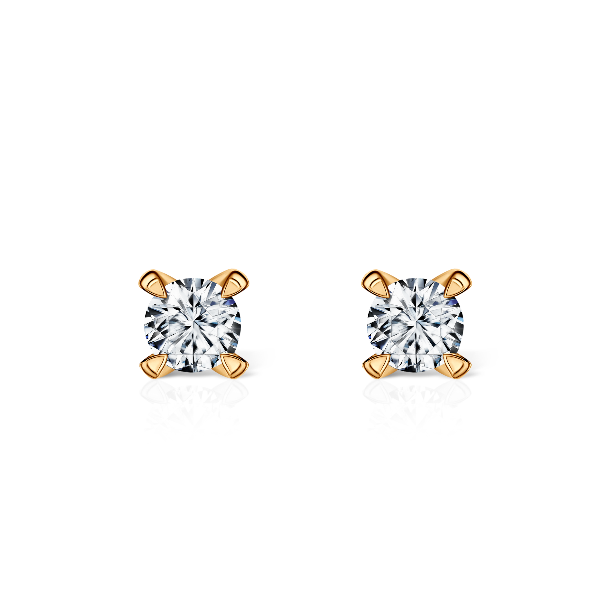 Earrings Share Your Love: gold, white sapphire