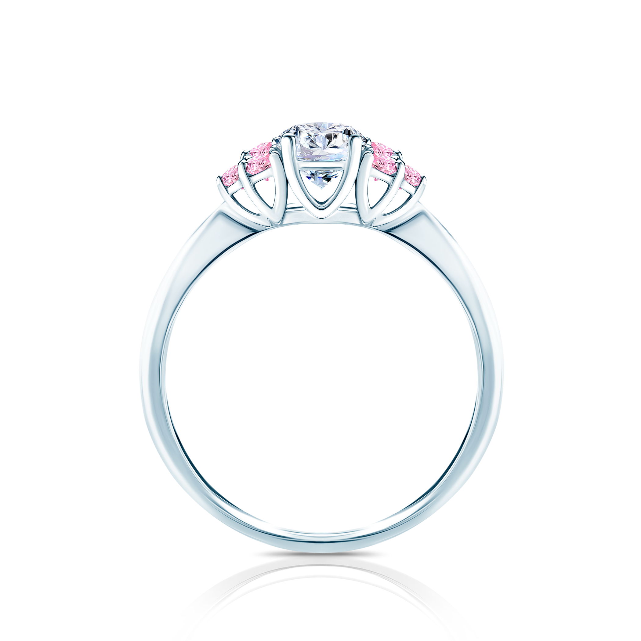 Pierścionek zaręczynowy Fairytale: białe złoto, biały szafir