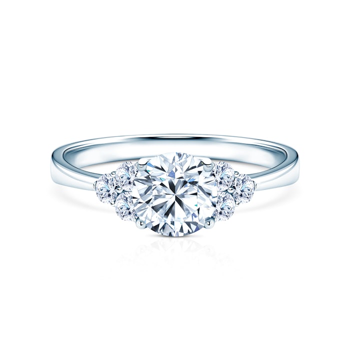 Zásnubný prsteň Fairytale: biele zlato, diamant