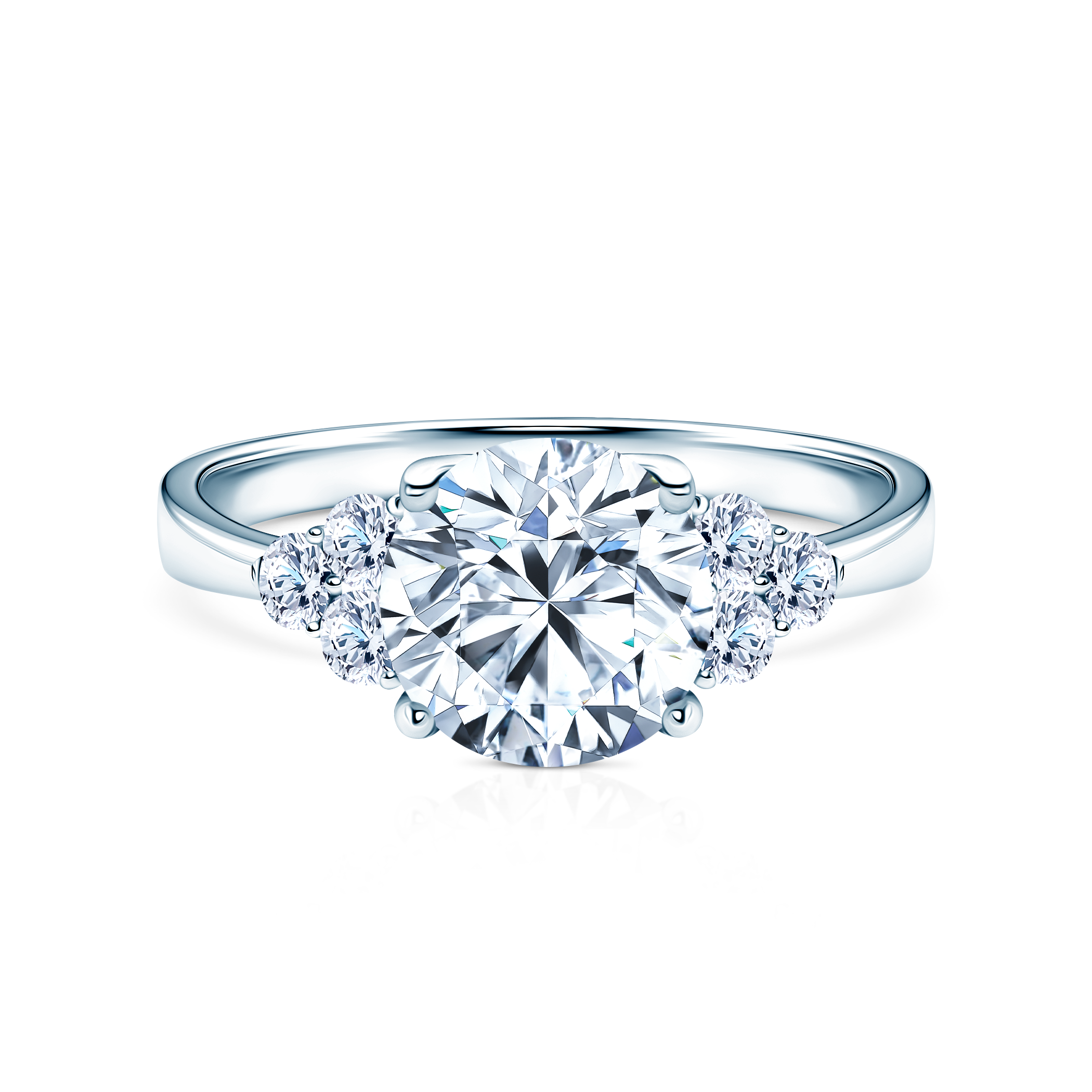 Pierścionek zaręczynowy Fairytale: białe złoto, diamenty