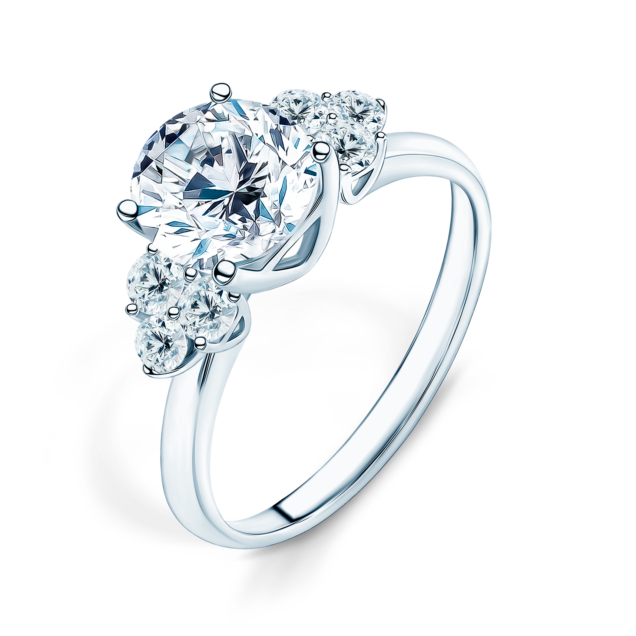 Verlobungsring Fairytale: Weißgold, Diamanten - 4