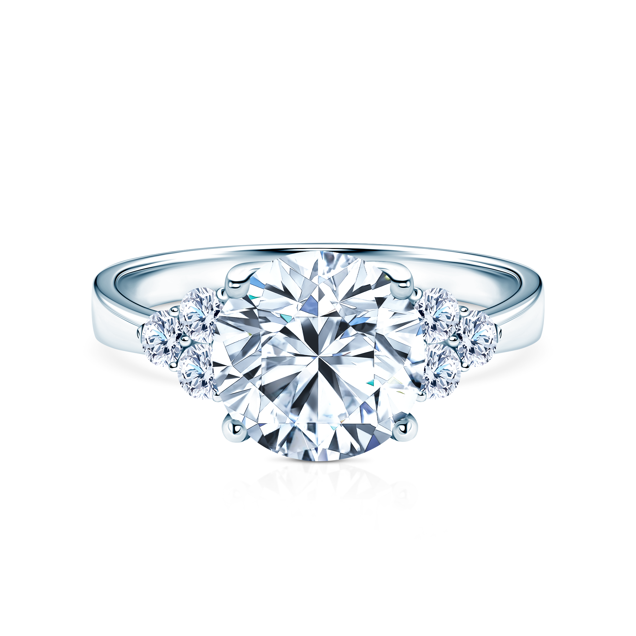 Zásnubný prsteň Fairytale: biele zlato, diamant