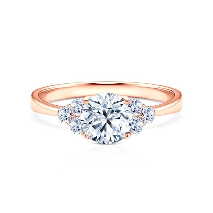 Pierścionek zaręczynowy Fairytale: różowe złoto, diamenty