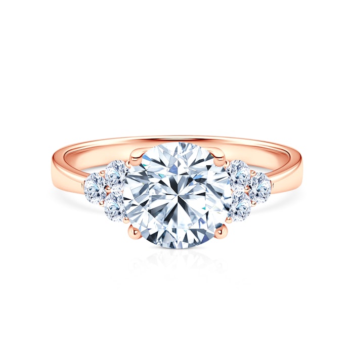 Zásnubní prsten Fairytale: růžové zlato, diamanty