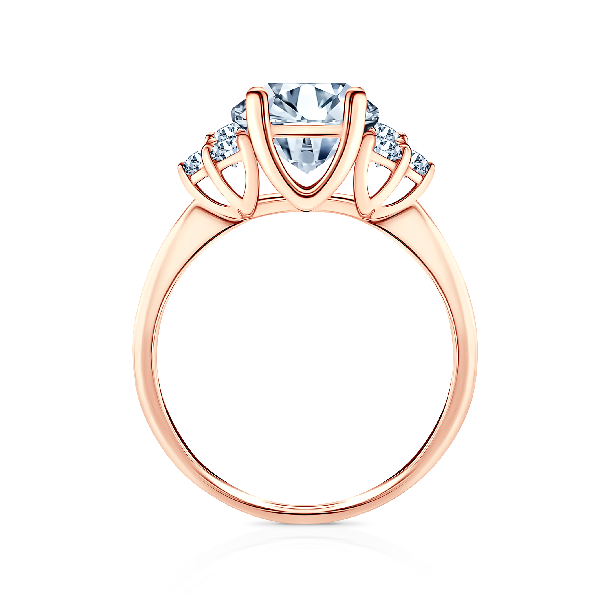 Pierścionek zaręczynowy Fairytale: różowe złoto, diamenty