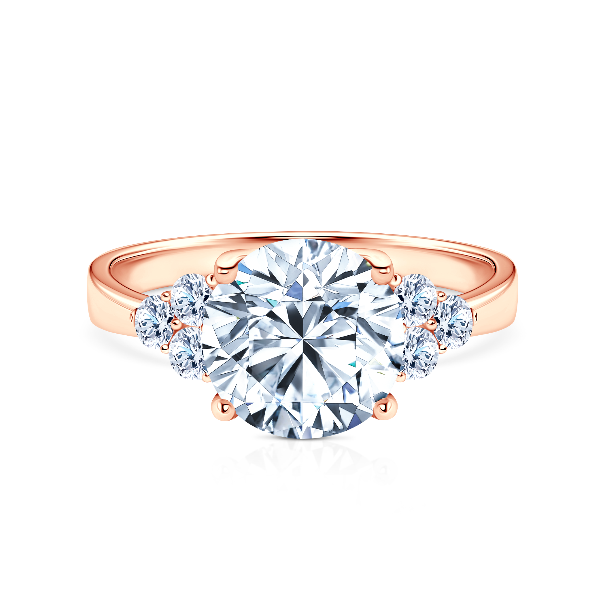 Pierścionek zaręczynowy Fairytale: różowe złoto, diamenty