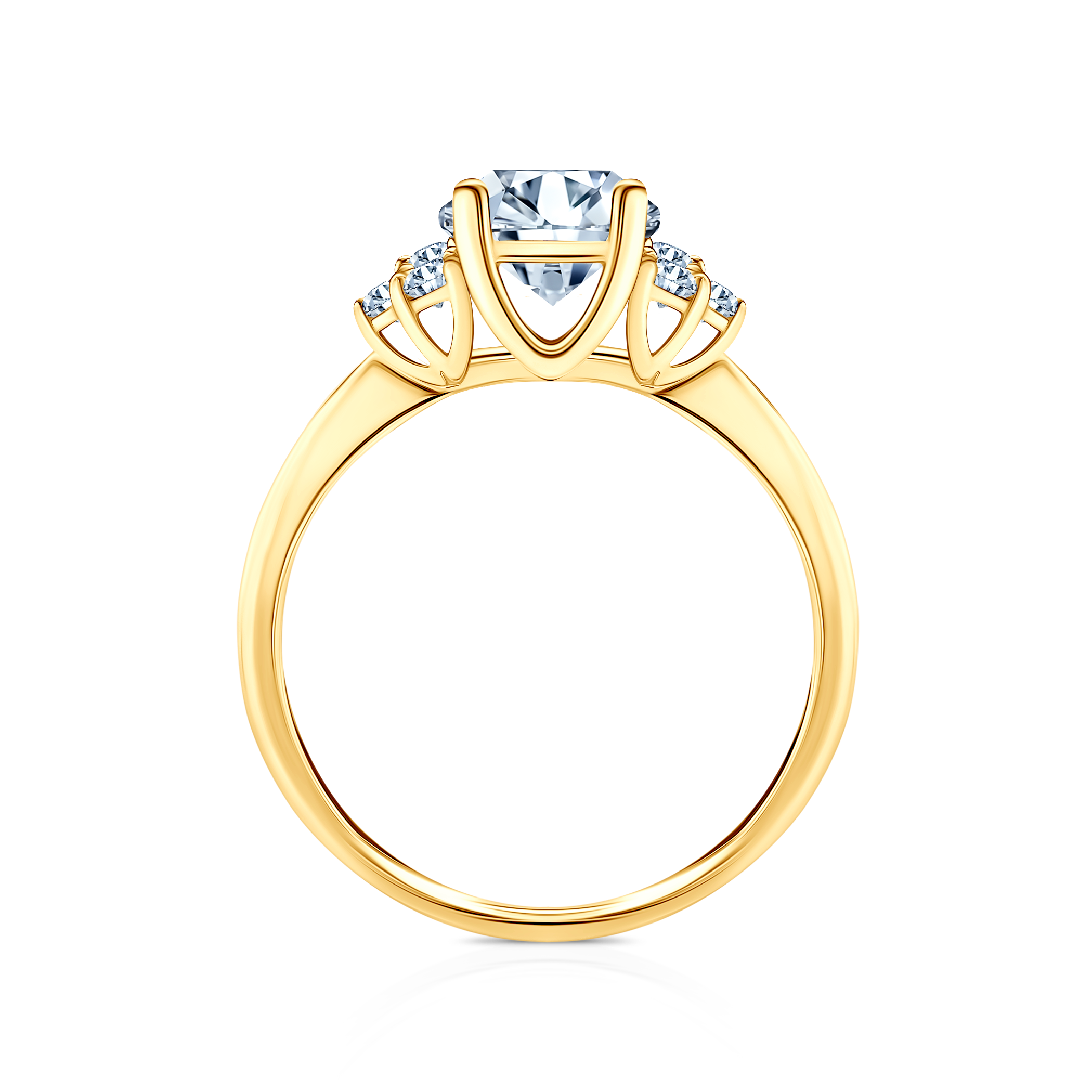 Pierścionek zaręczynowy Fairytale: złoty, diamenty