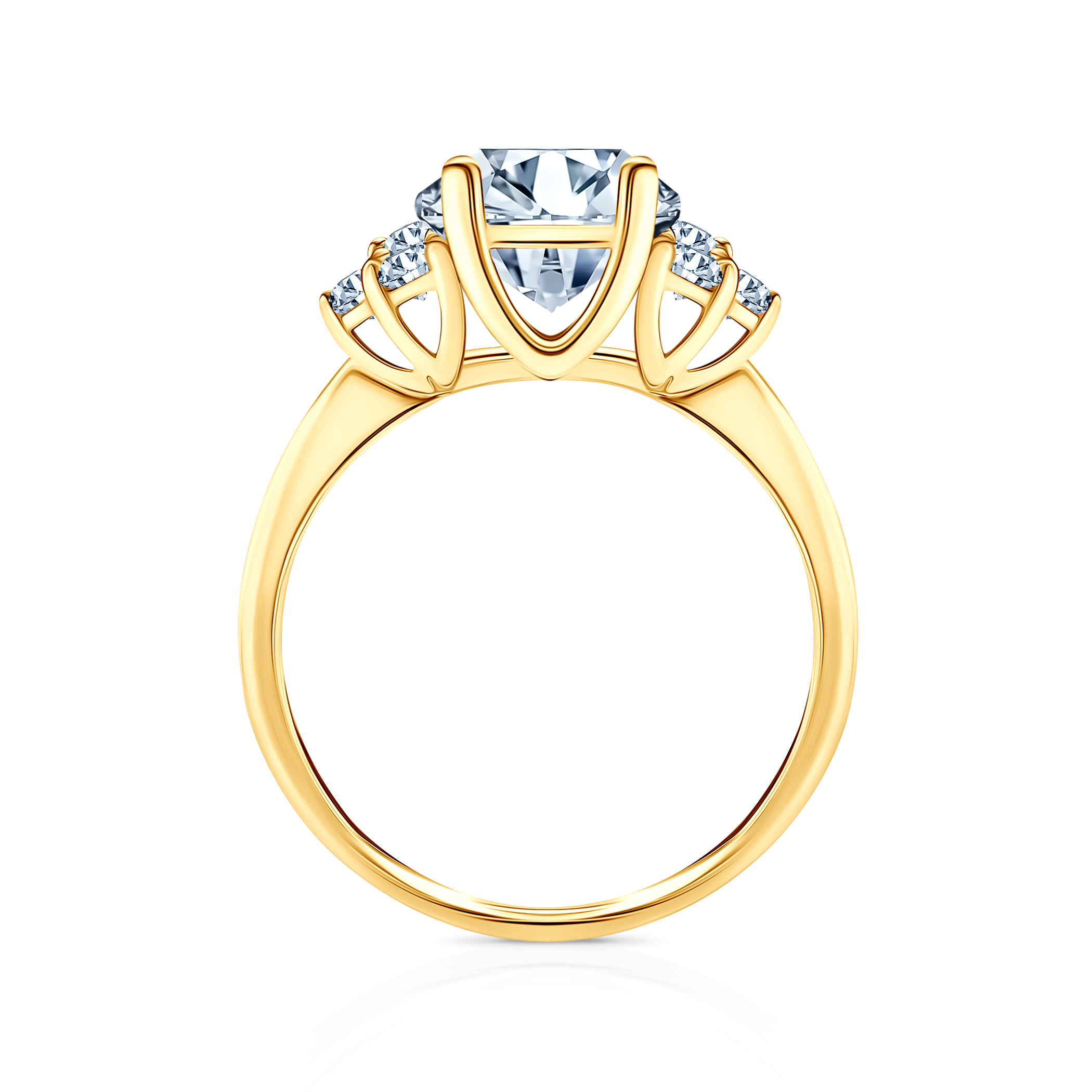 Pierścionek zaręczynowy Fairytale: złoty, diamenty