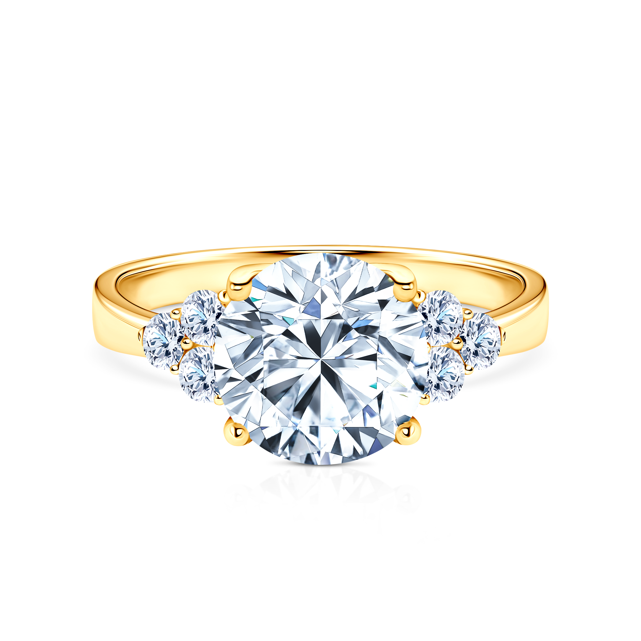 Zásnubný prsteň Fairytale: žlté zlato, diamant