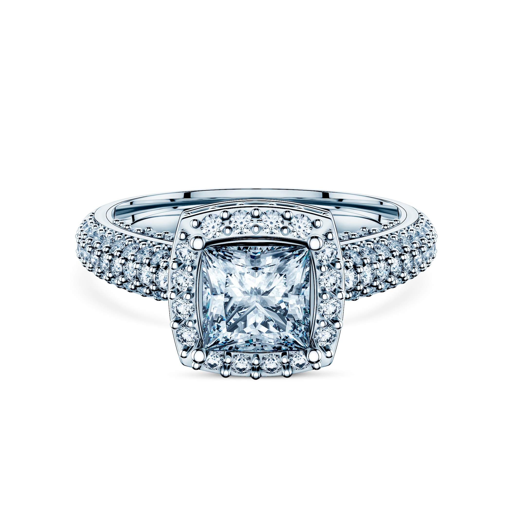 Pierścionek Savicki: białe złoto, diamenty