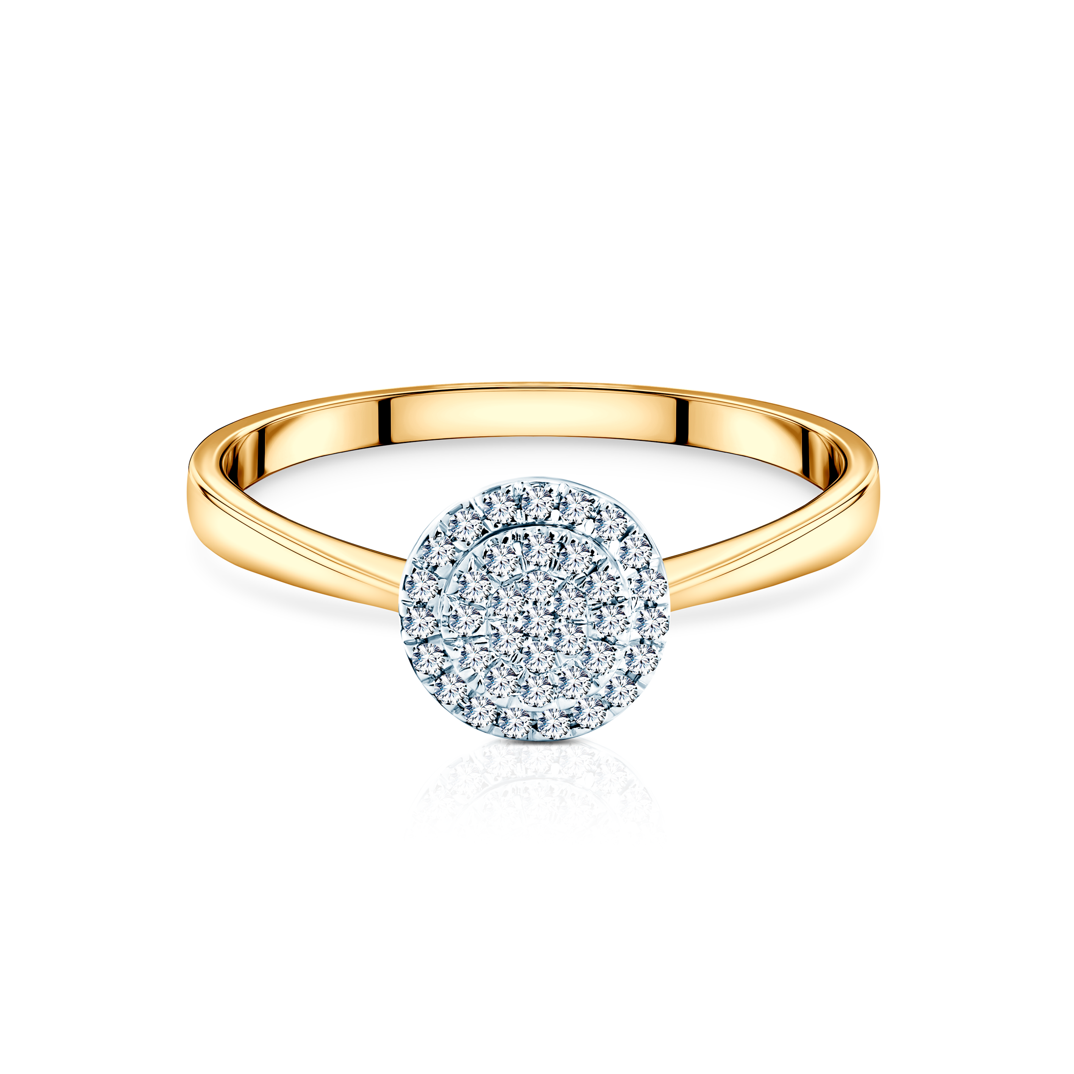 Pierścionek zaręczynowy SAVICKI: dwukolorowe złoto, diamenty