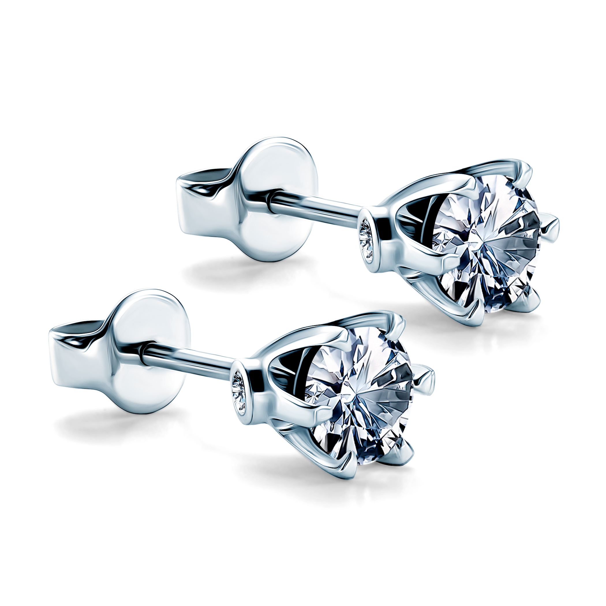 Kolczyki The Journey: białe złoto, białe szafiry 