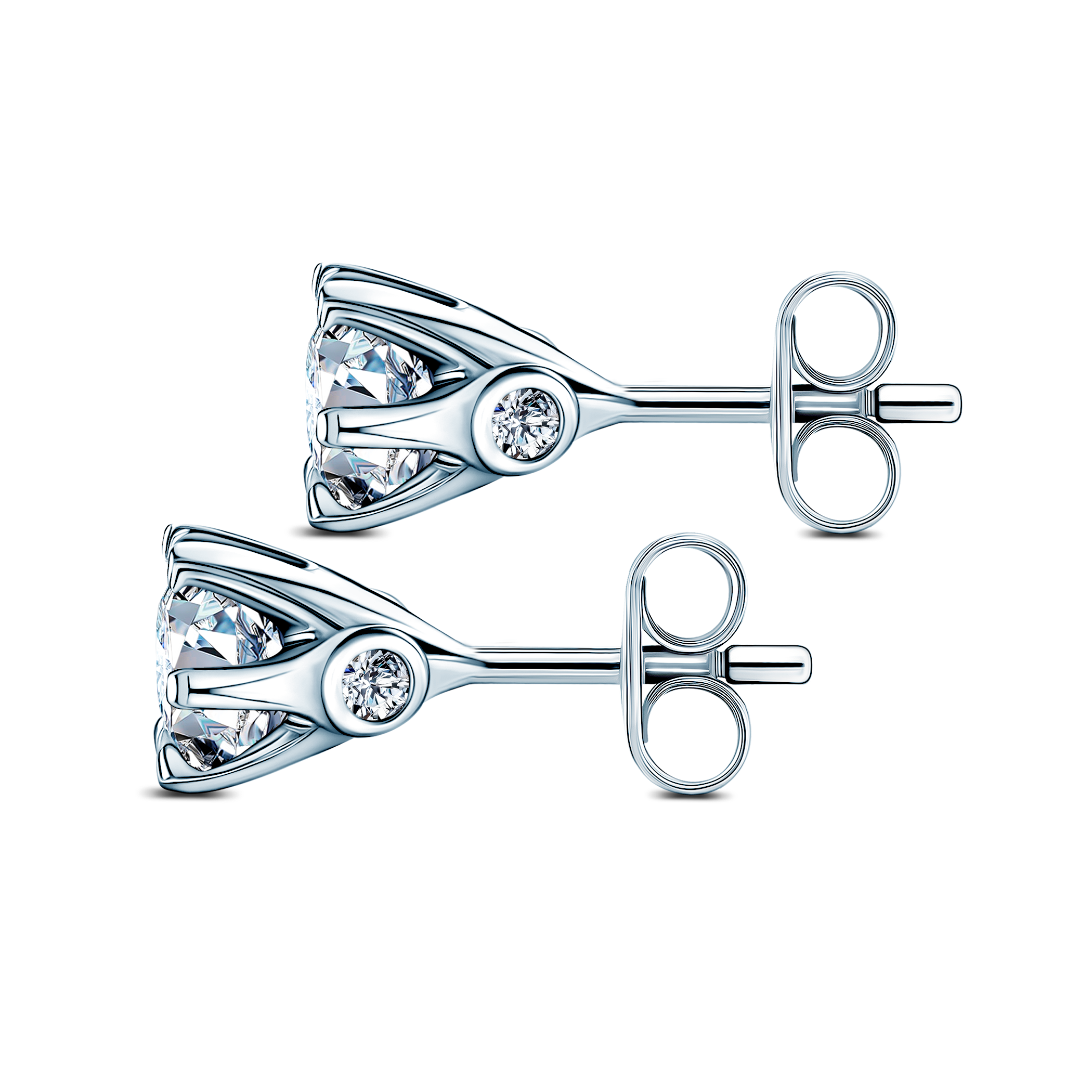 Kolczyki The Journey: białe złoto, białe szafiry 