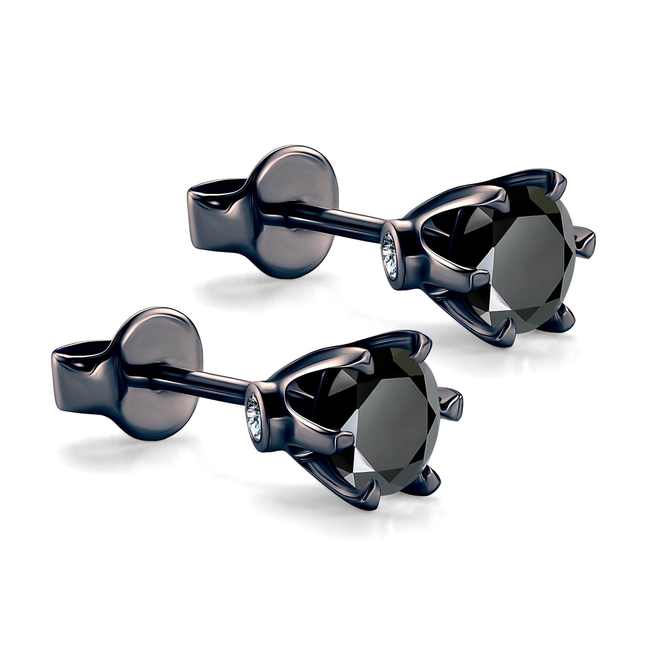 Kolczyki The Journey: czarne złoto, czarne diamenty 