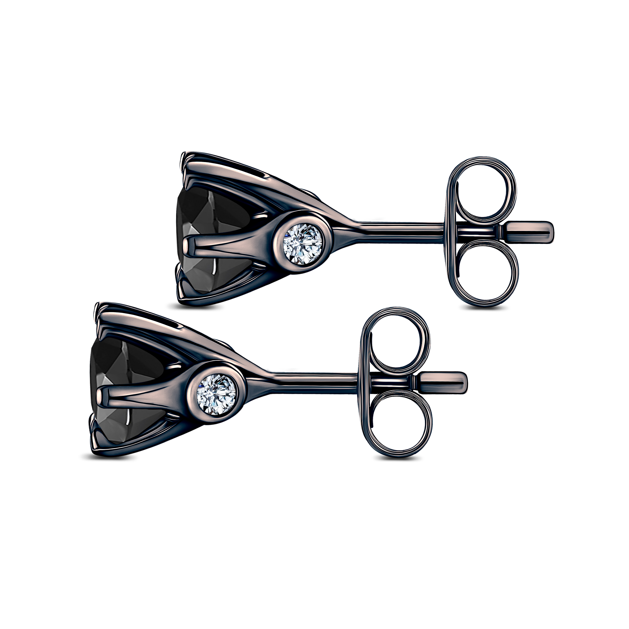 Kolczyki The Journey: czarne złoto, czarne diamenty 