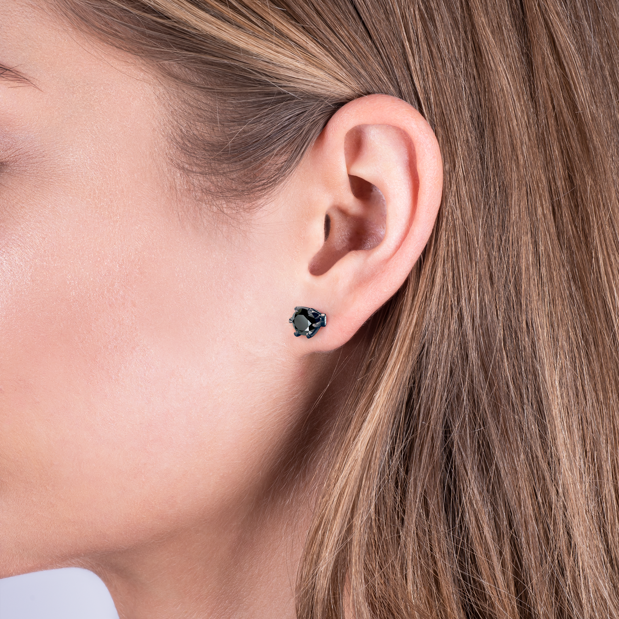 Kolczyki The Journey: czarne złoto, czarne diamenty 