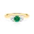 Zásnubní prsten Fairytale: žluté zlato, smaragd, bílé safíry