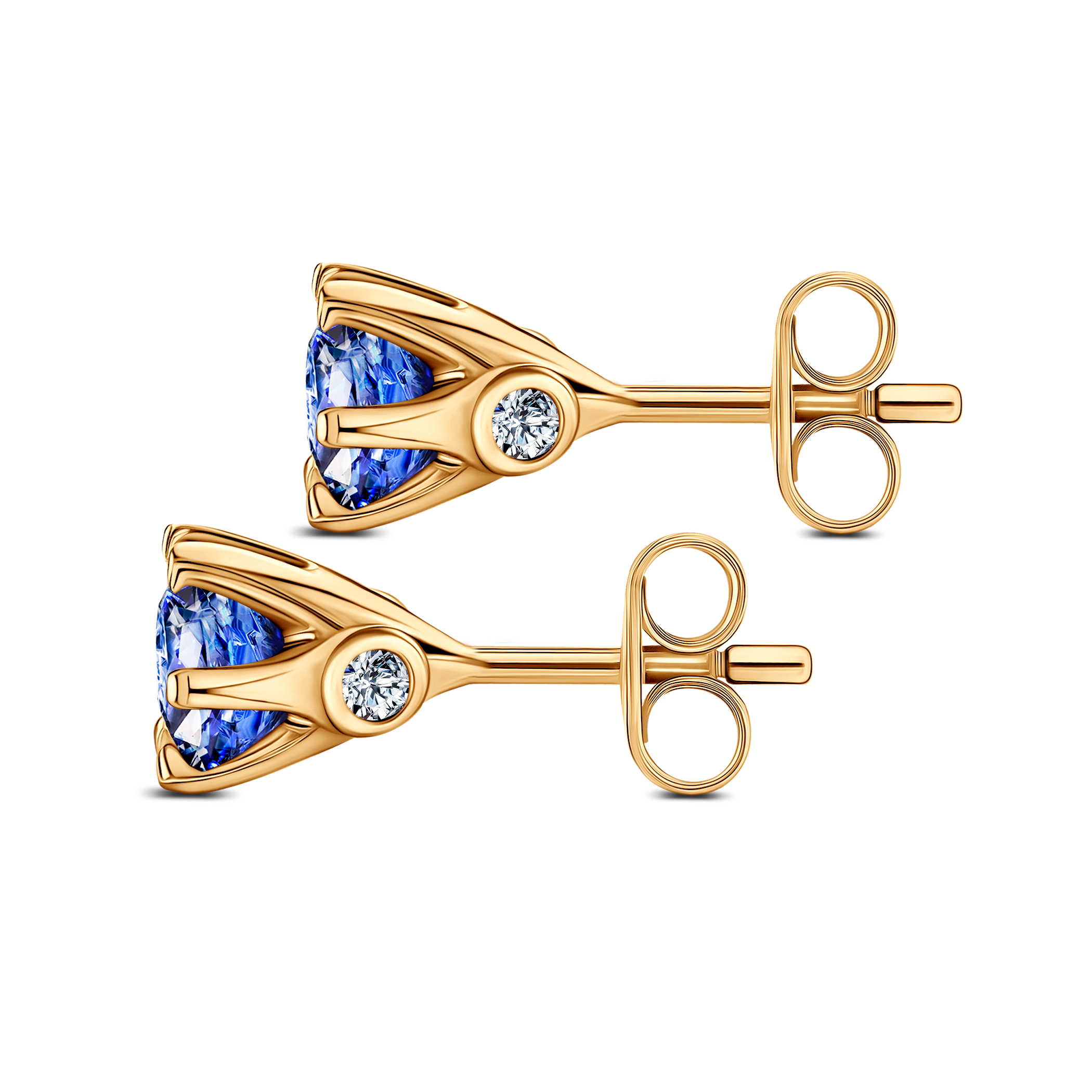 Kolczyki The Journey: złote, szafiry  - 5